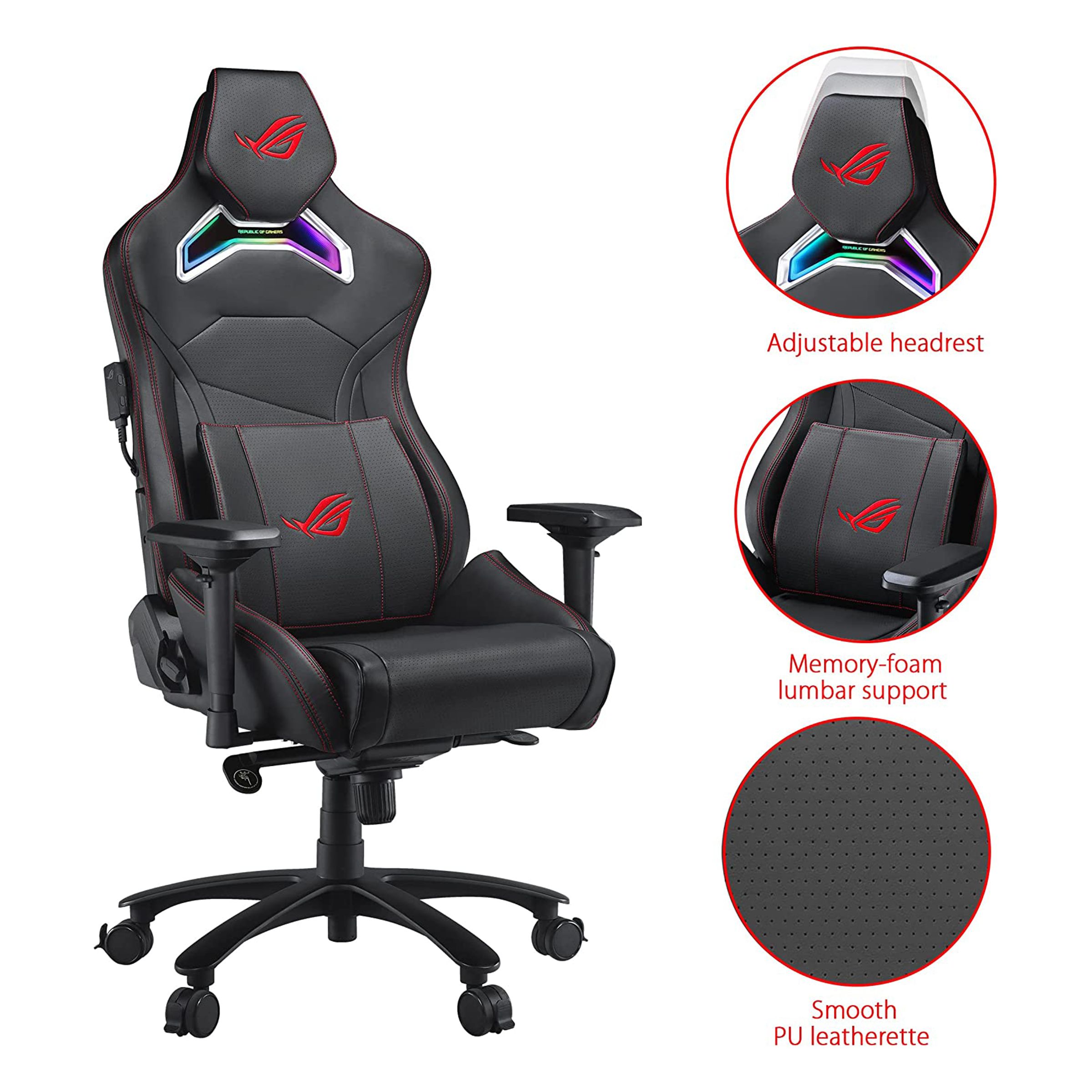 ASUS ROG Chariot Core Gaming Chair (AURA RGB, SL300, Black) ASUS ROG Chariot Core Gaming Chair (AURA RGB, SL300, Black)_12