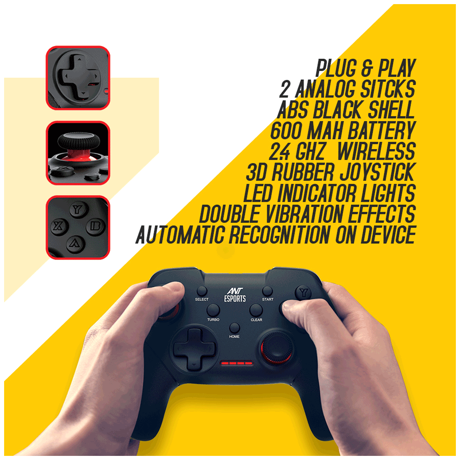 ANT ESPORTS Wireless Controller for (GP300, Black) ANT ESPORTS Wireless Controller for (GP300, Black)_4