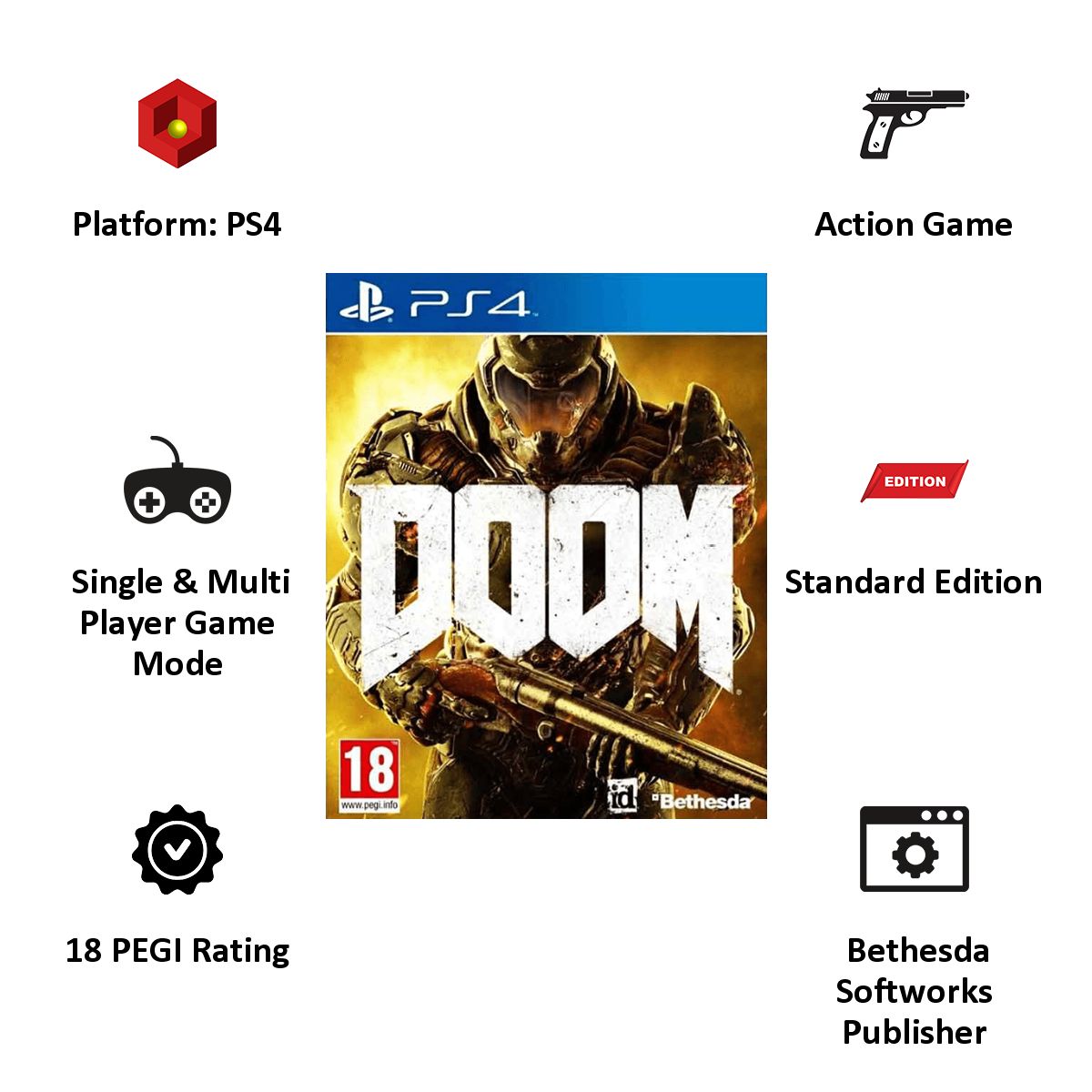 Bethesda PS4 Game (Doom) Bethesda PS4 Game (Doom)_6