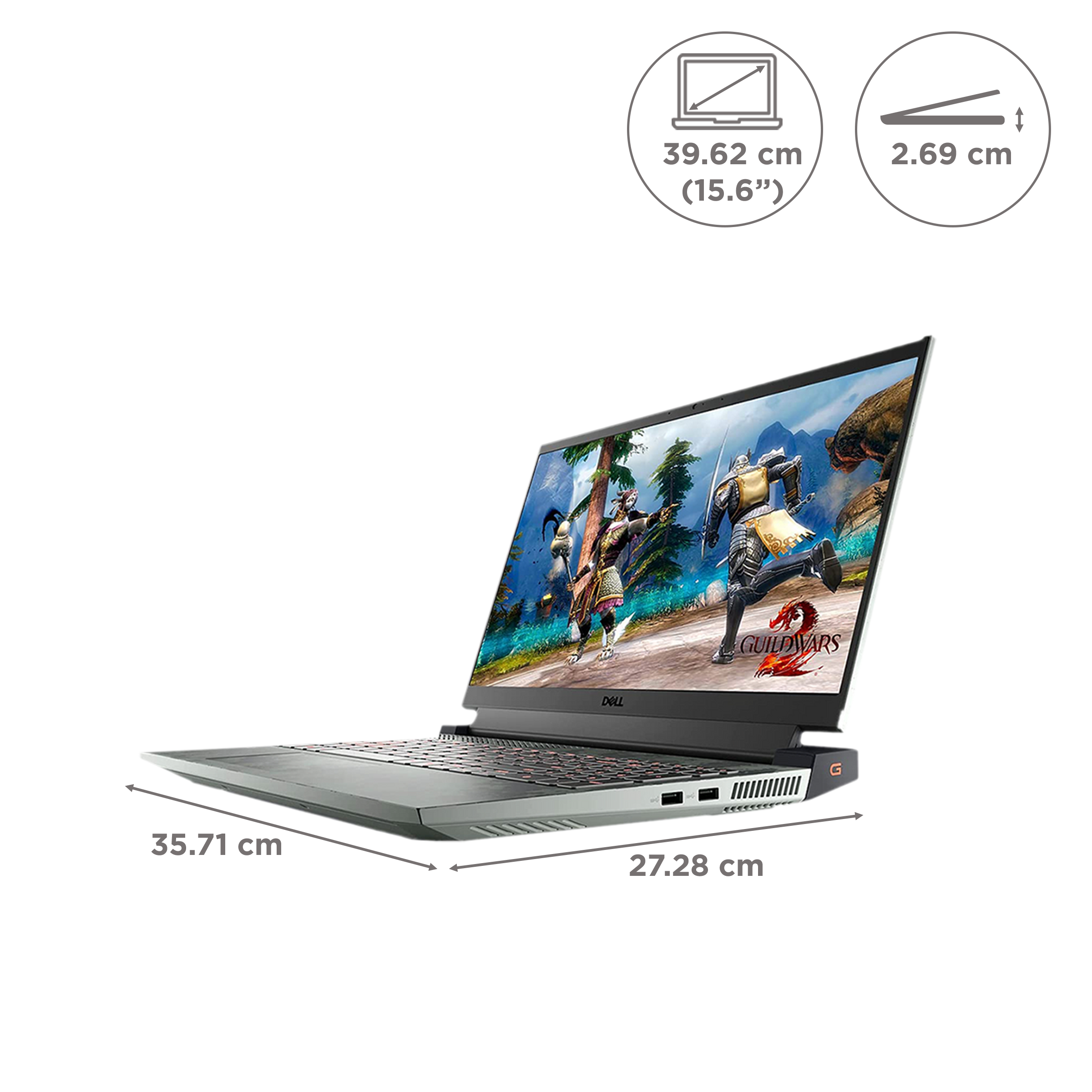 DELL Inspiron 5520 Intel Core i5 12th Gen (15.6 inch, 16GB, 512GB, Windows 11, MS Office 2021, NVIDIA GeForce RTX 3050, Full HD Display, Specter Green with Camouflage, D560902WIN9G)_2