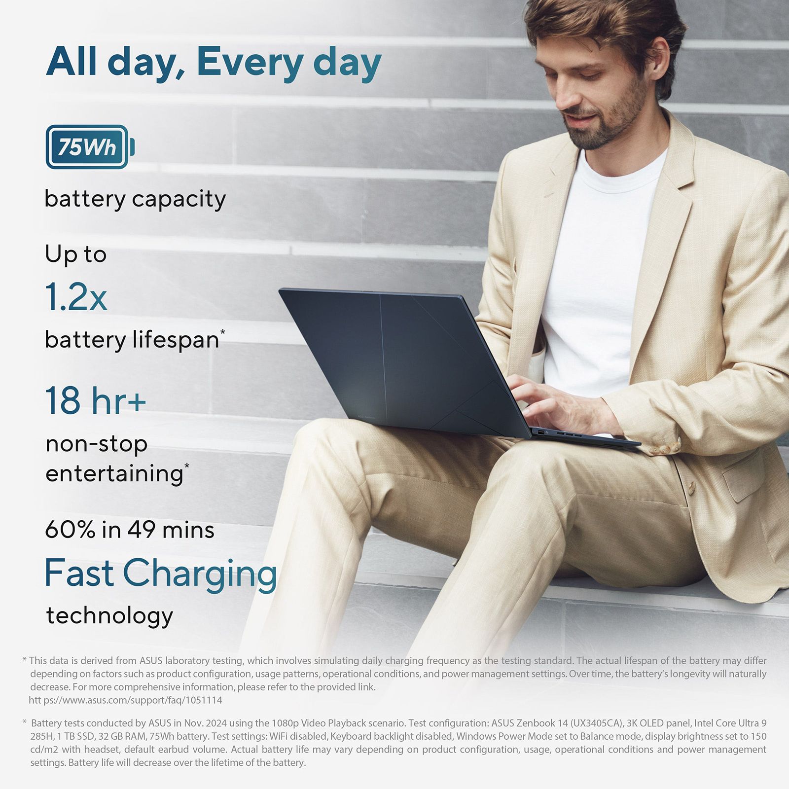ASUS Zenbook 1 Intel Core Ultra 9 285H Touchscreen Notebook Laptop (32GB, 1TB SSD, Windows 11 Home, 14 inch OLED Display, MS Office 2024, Ponder Blue, 1.28 KG) ASUS Zenbook 1 Intel Core Ultra 9 285H Touchscreen Notebook Laptop (32GB, 1TB SSD, Windows 11 Home, 14 inch OLED Display, MS Office 2024, Ponder Blue, 1.28 KG)_11