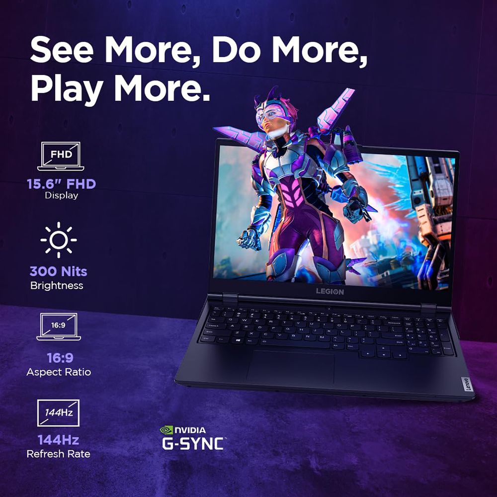 Lenovo Legion 5 15IRX9 Intel Core i7 13th Gen Gaming Laptop (24GB, 512GB SSD, Windows 11 Home, 8GB Graphics, 15.6 inch 144 Hz Full HD IPS Display, NVIDIA GeForce RTX 4060, MS Office Home 2024, Storm Grey, 2.32 KG) Lenovo Legion 5 15IRX9 Intel Core i7 13th Gen Gaming Laptop (24GB, 512GB SSD, Windows 11 Home, 8GB Graphics, 15.6 inch 144 Hz Full HD IPS Display, NVIDIA GeForce RTX 4060, MS Office Home 2024, Storm Grey, 2.32 KG)_10