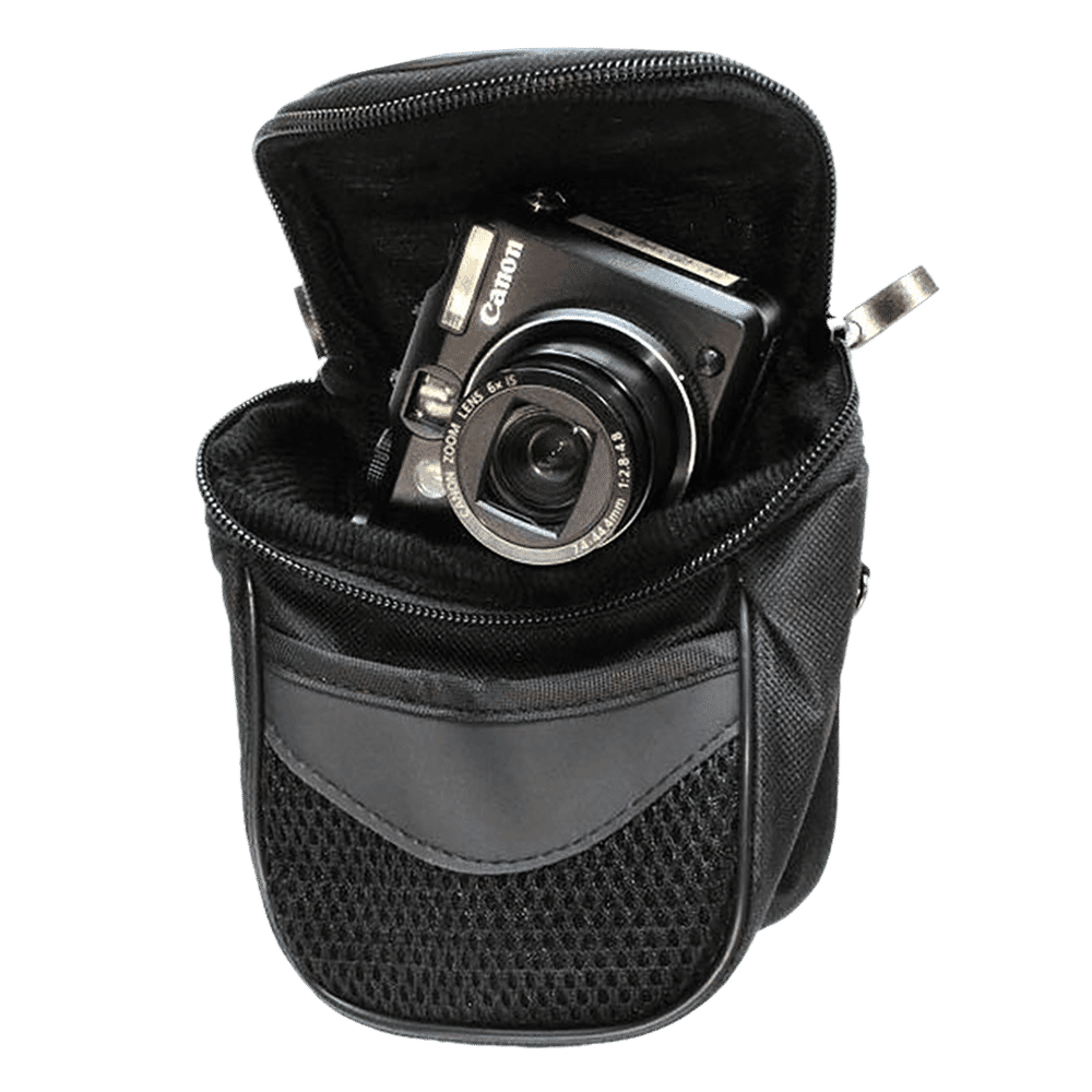 Nikon Coolpix Nylon Camera Pouch For Point & Shoot Camera (L120 , Black ) Nikon Coolpix Nylon Camera Pouch For Point & Shoot Camera (L120 , Black )_1