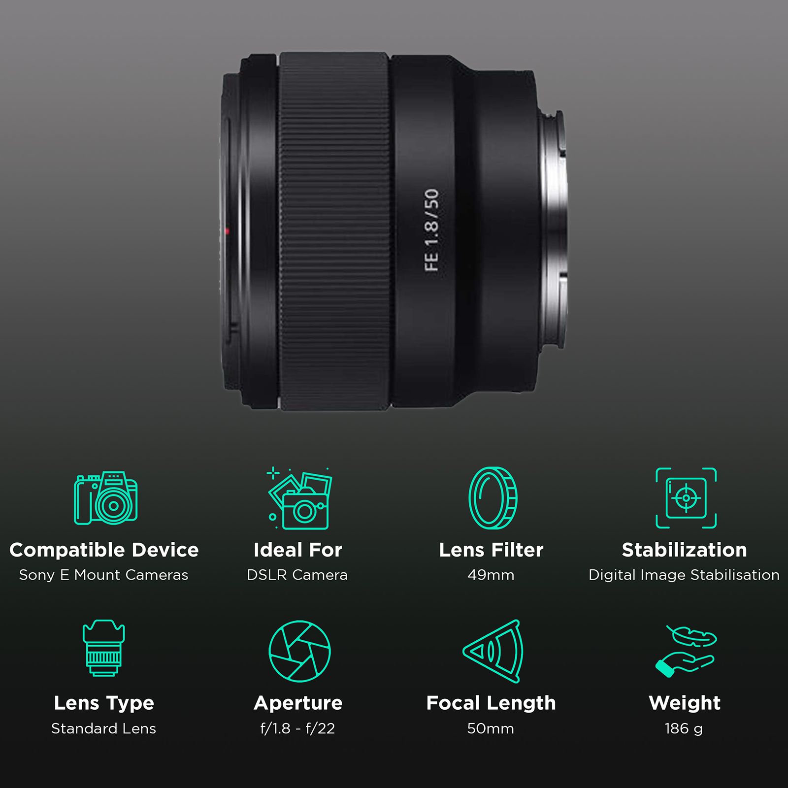 SONY 50mm f/1.8 - f/22 Standard Prime Lens for SONY E Mount (DC Motor Drive System) SONY 50mm f/1.8 - f/22 Standard Prime Lens for SONY E Mount (DC Motor Drive System)_3
