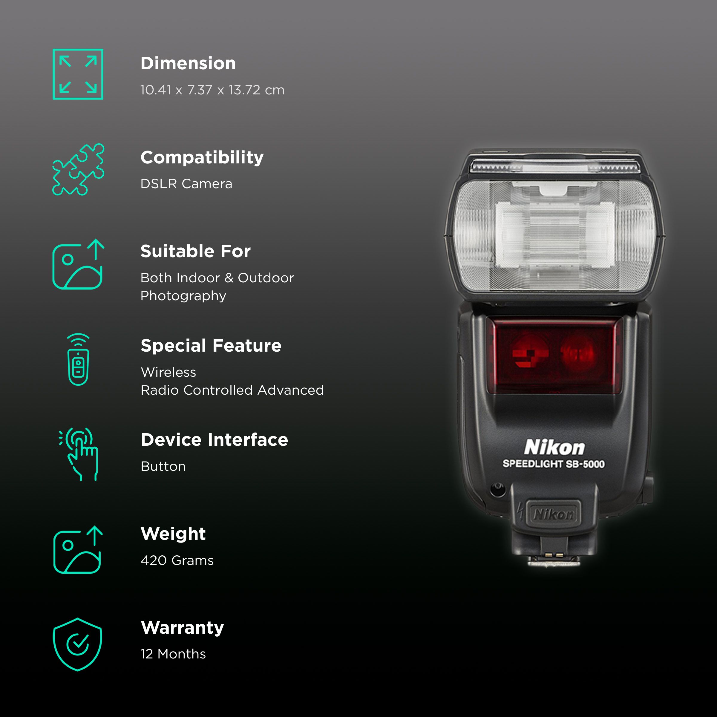 Nikon SB-5000 Speedlight Flash (Wireless Radio Control)_2