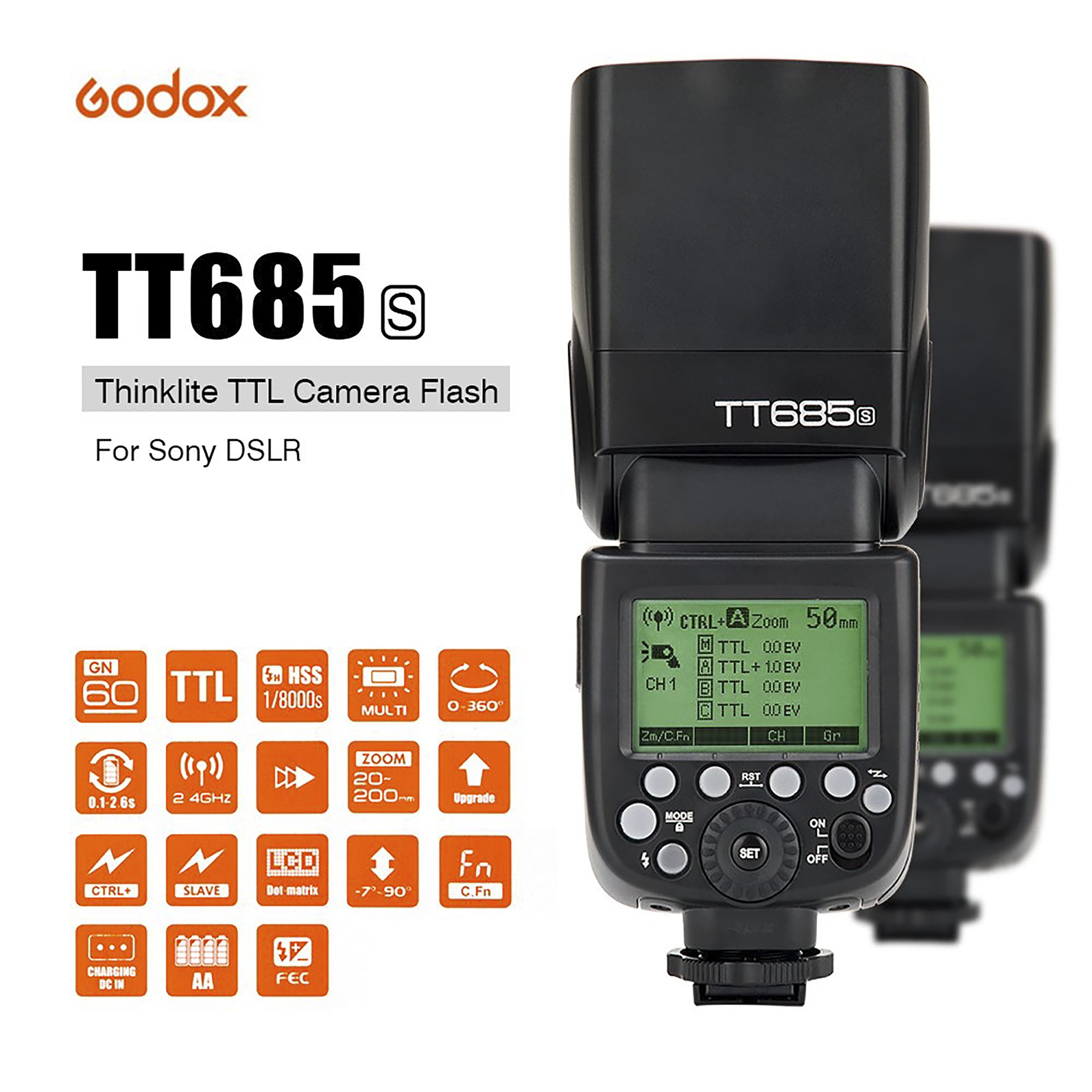 Godox TT685S Camera Flash for Sony (Two Transmitting Styles) Godox TT685S Camera Flash for Sony (Two Transmitting Styles)_11