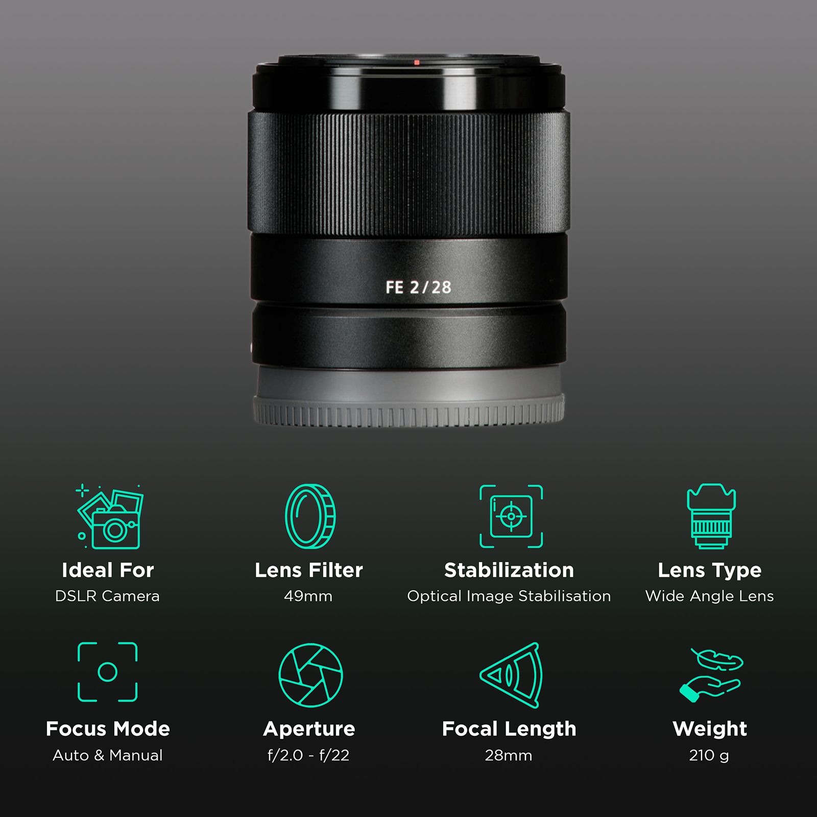 SONY 28mm f/2 - f/22 Wide-Angle Prime Lens for SONY E Mount (Dust & Moisture Resistant) SONY 28mm f/2 - f/22 Wide-Angle Prime Lens for SONY E Mount (Dust & Moisture Resistant)_3
