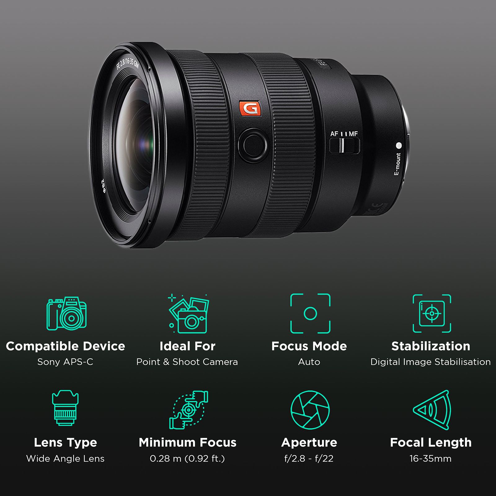 SONY 16-35mm f/2.8 - f/22 Wide-Angle Zoom Lens for SONY E Mount (Dust & Moisture Resistant) SONY 16-35mm f/2.8 - f/22 Wide-Angle Zoom Lens for SONY E Mount (Dust & Moisture Resistant)_3