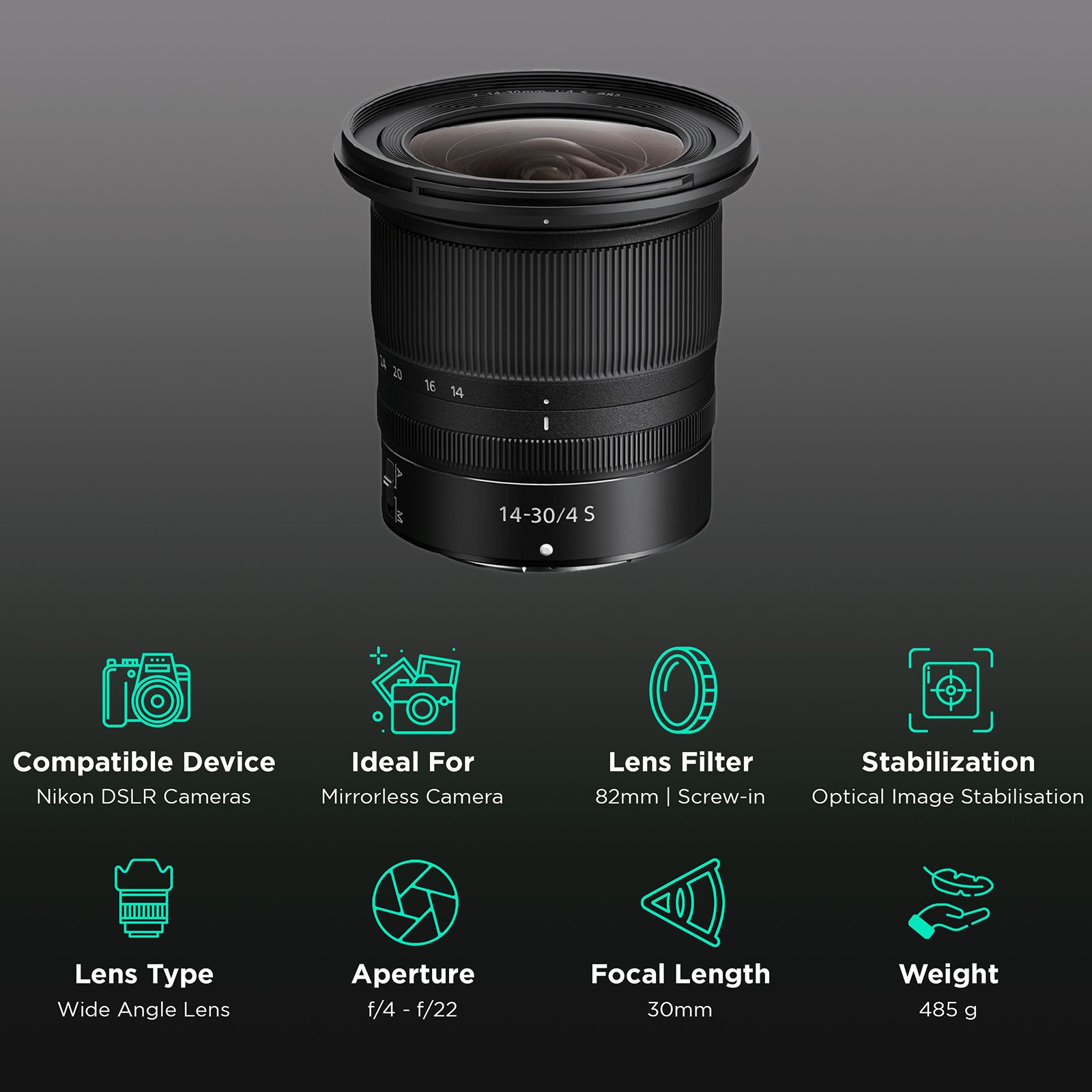 Nikon NIKKOR Z 14-30mm f/4 - f/22 Wide-Angle Zoom Lens for Nikon Z Mount (Autofocus) Nikon NIKKOR Z 14-30mm f/4 - f/22 Wide-Angle Zoom Lens for Nikon Z Mount (Autofocus)_3