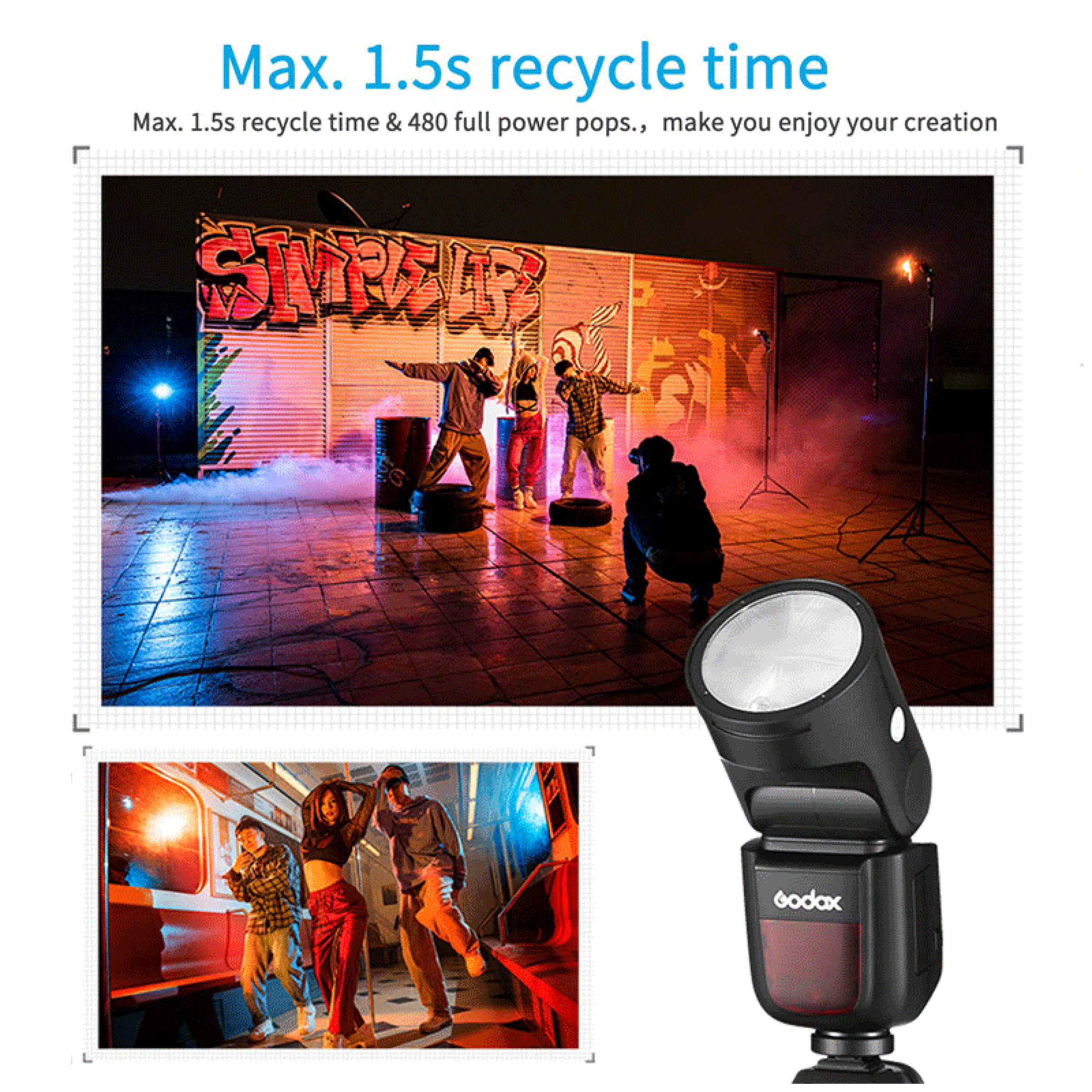Godox V1-N Camera Flash for Nikon (Built-in LED Modelling Lamp)_5