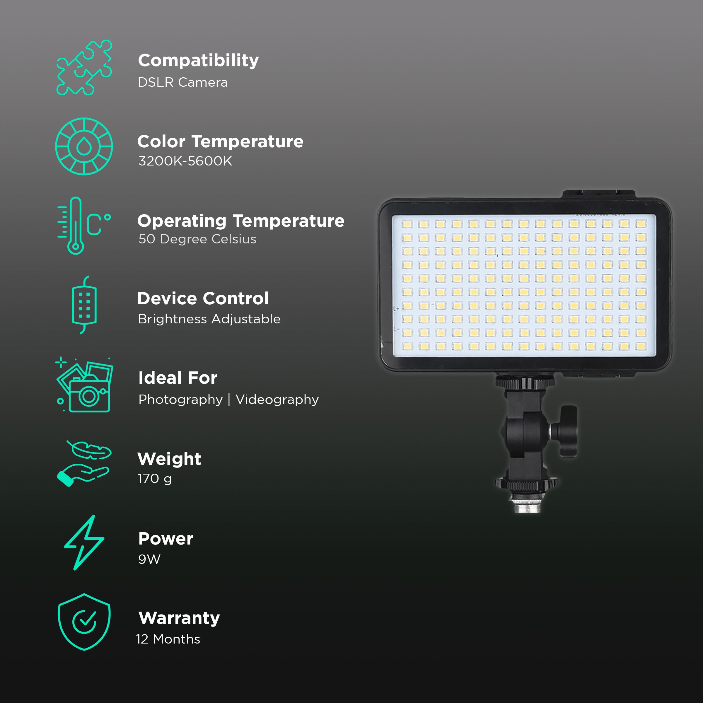 Godox LEDM150 Video Light with Stand, Diffuser & Mobile Holder for Still Photography & Videography (Built-In Lithium Battery)_3