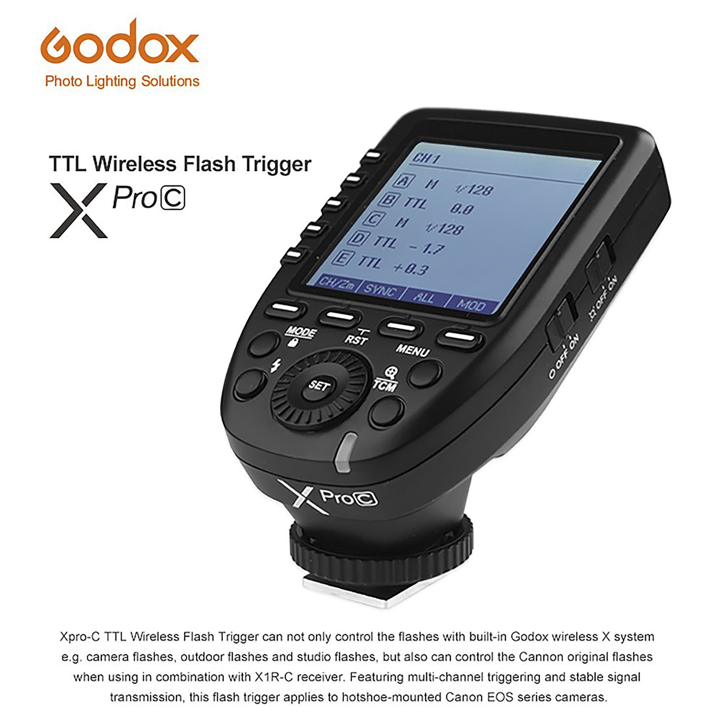 Godox XPro-C Wireless Flash Trigger for Canon (High Speed Sync) Godox XPro-C Wireless Flash Trigger for Canon (High Speed Sync)_9