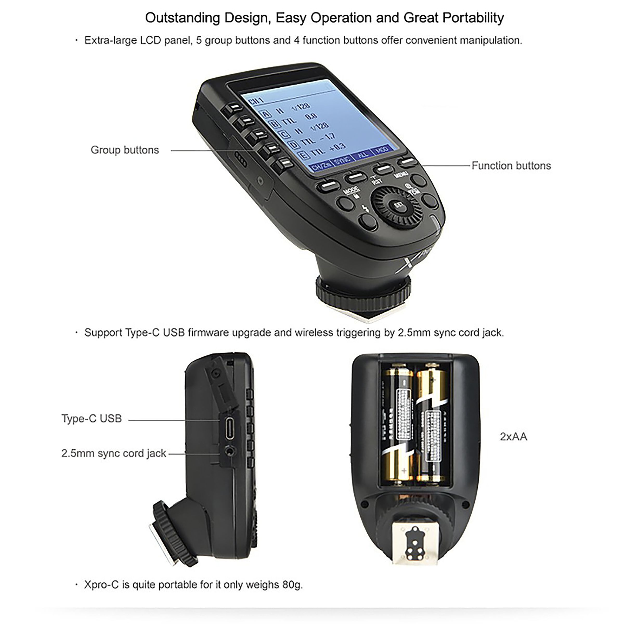 Godox XPro-C Wireless Flash Trigger for Canon (High Speed Sync) Godox XPro-C Wireless Flash Trigger for Canon (High Speed Sync)_11