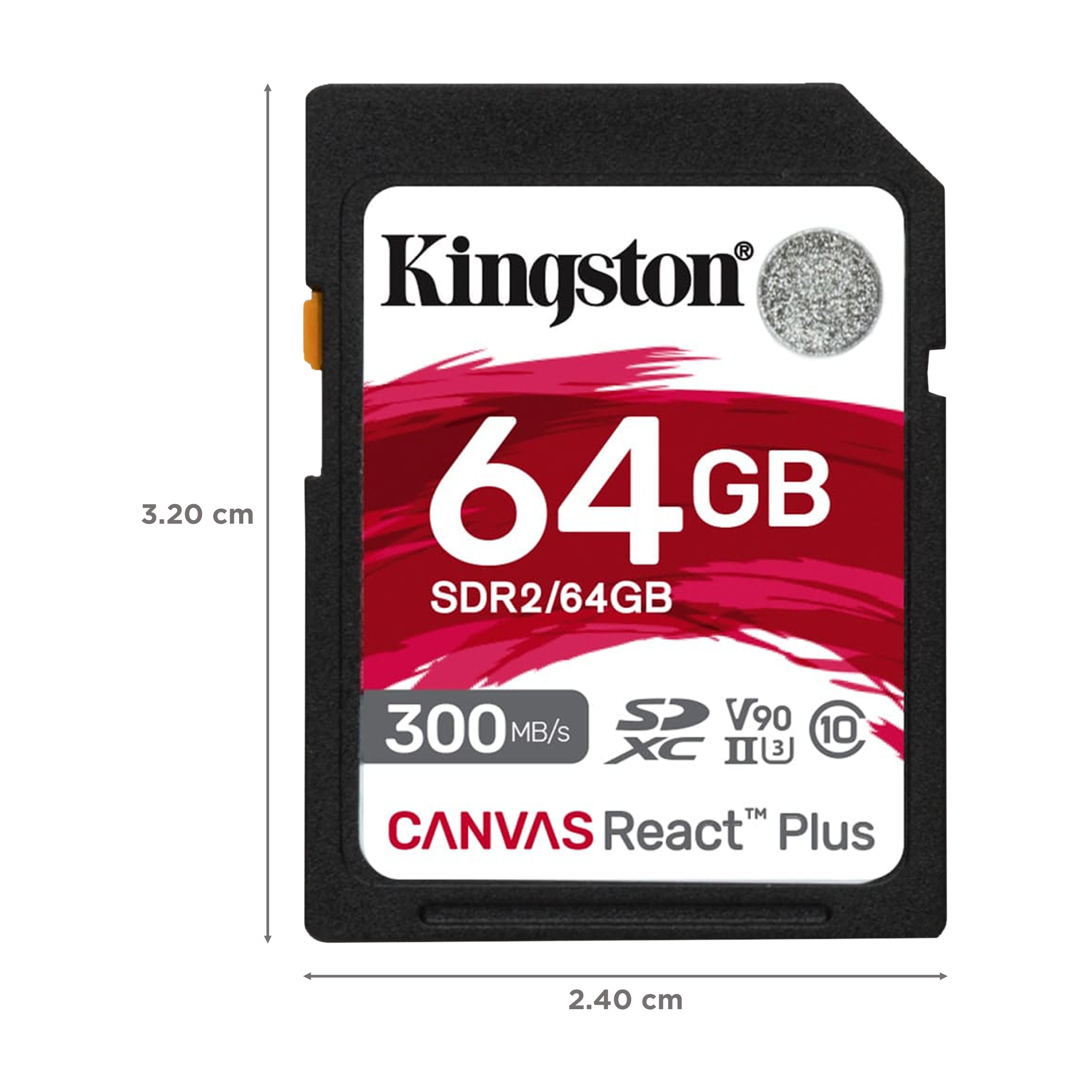 Kingston Canvas React Plus SDXC 64GB Class 10, Class 3, Class 90 300MB/s Memory Card_2