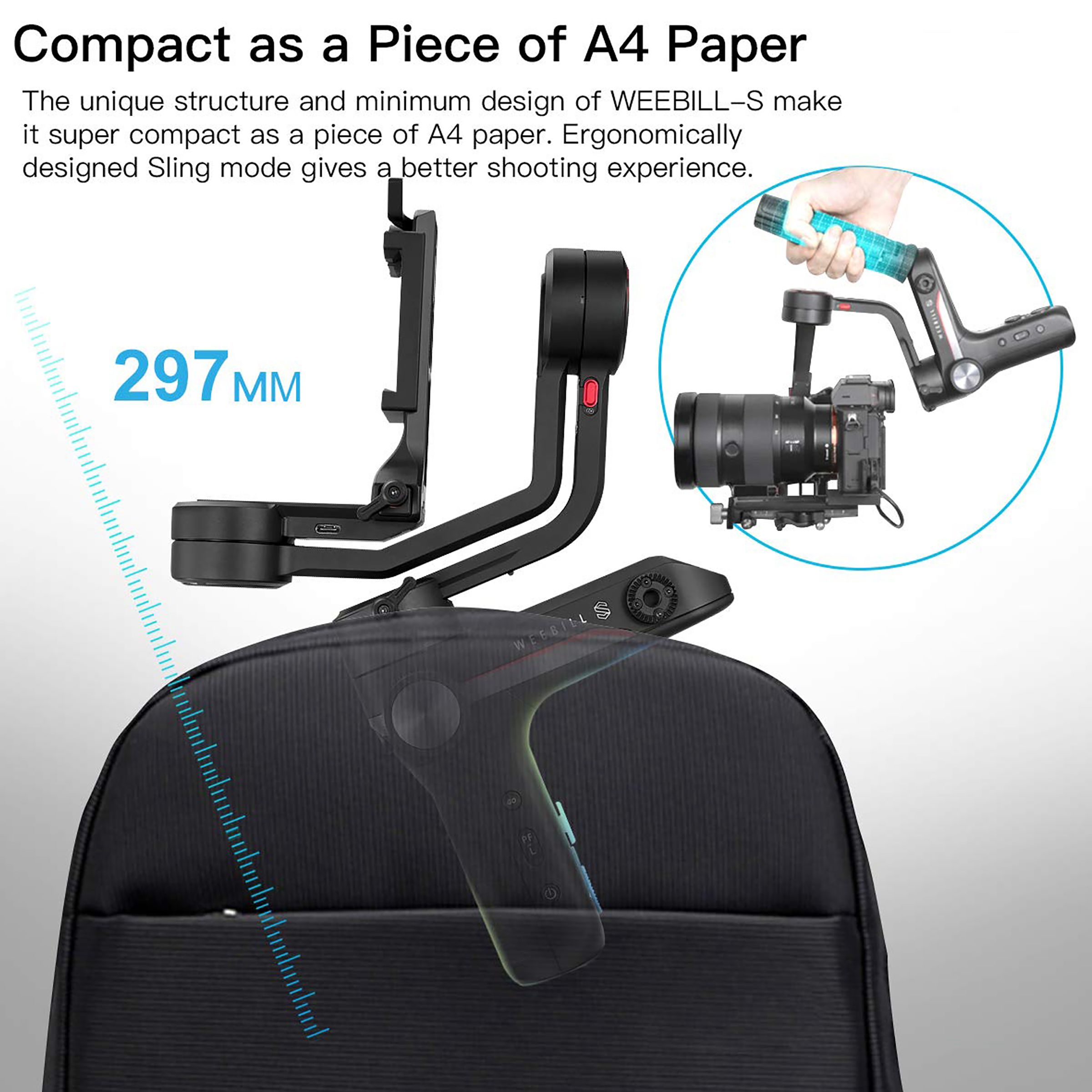 Zhiyun Weebill S 3-Axis Gimbal for Camera (314 Degree Controlled Rotation, Black)_11