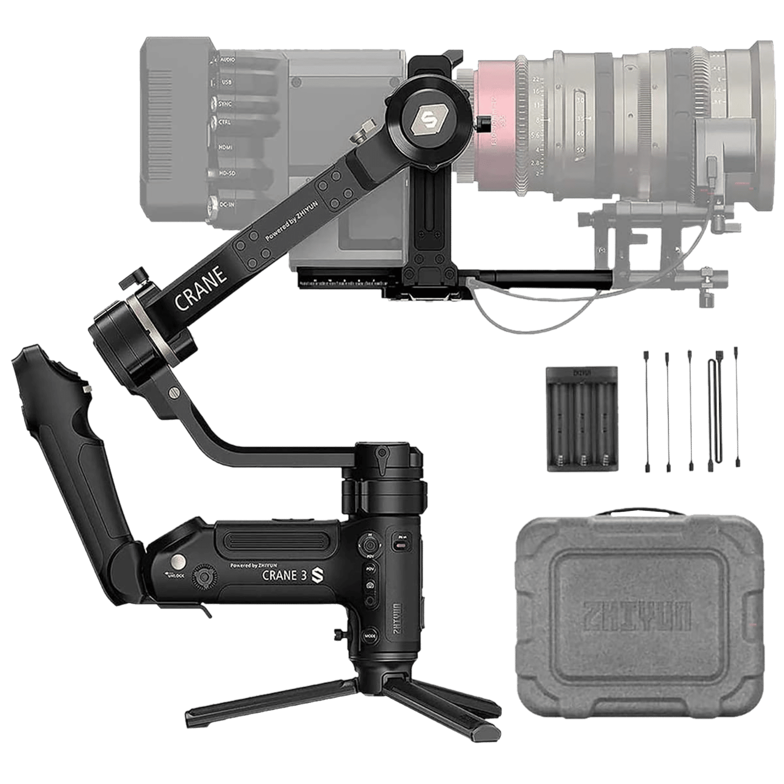Zhiyun Crane 3S 3-Axis Gimble for Camera (ViaTouch 2.0 Control System, Black)_21