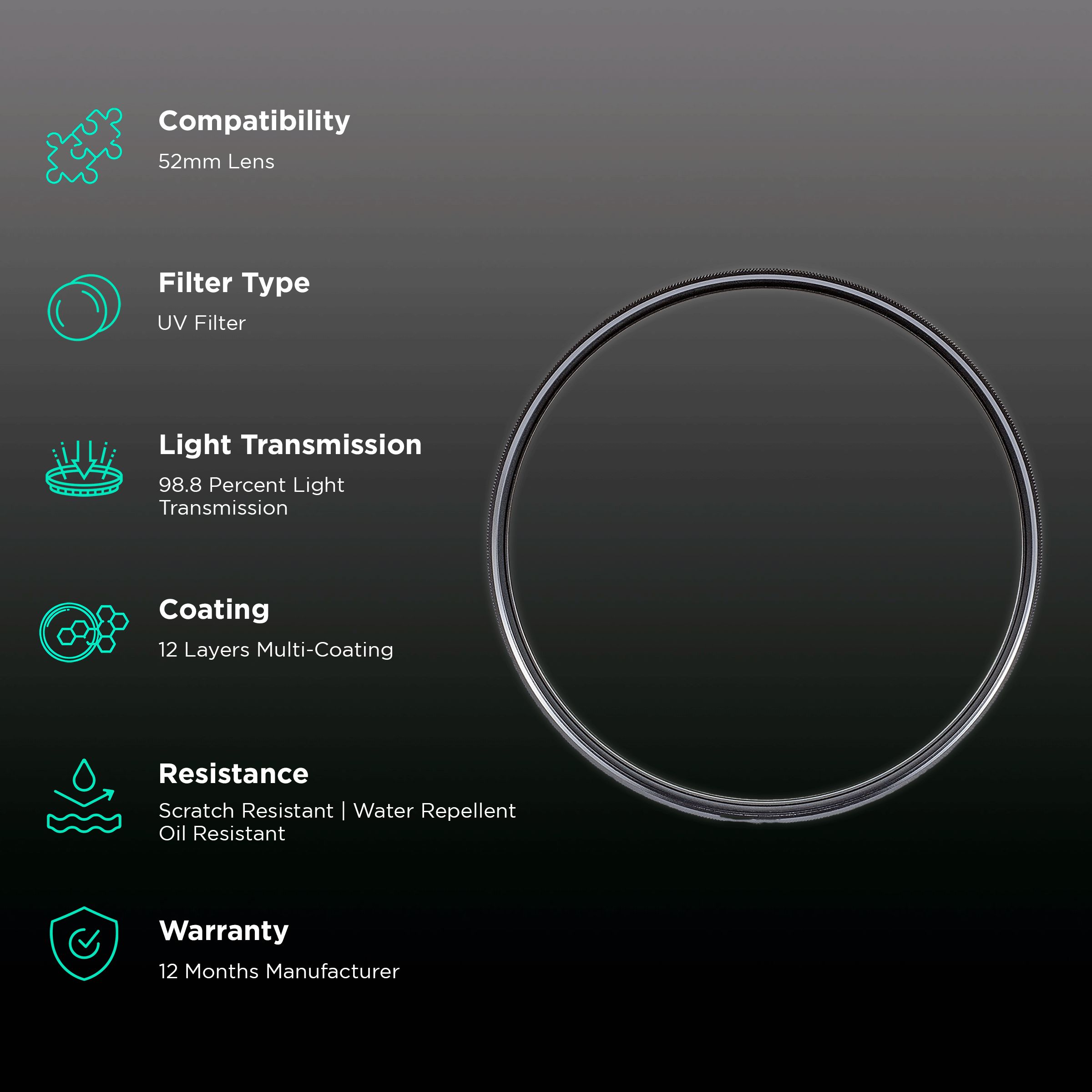 Manfrotto Advanced 52mm Camera Lens UV Filter (12 Layers Multi-Coating)_2