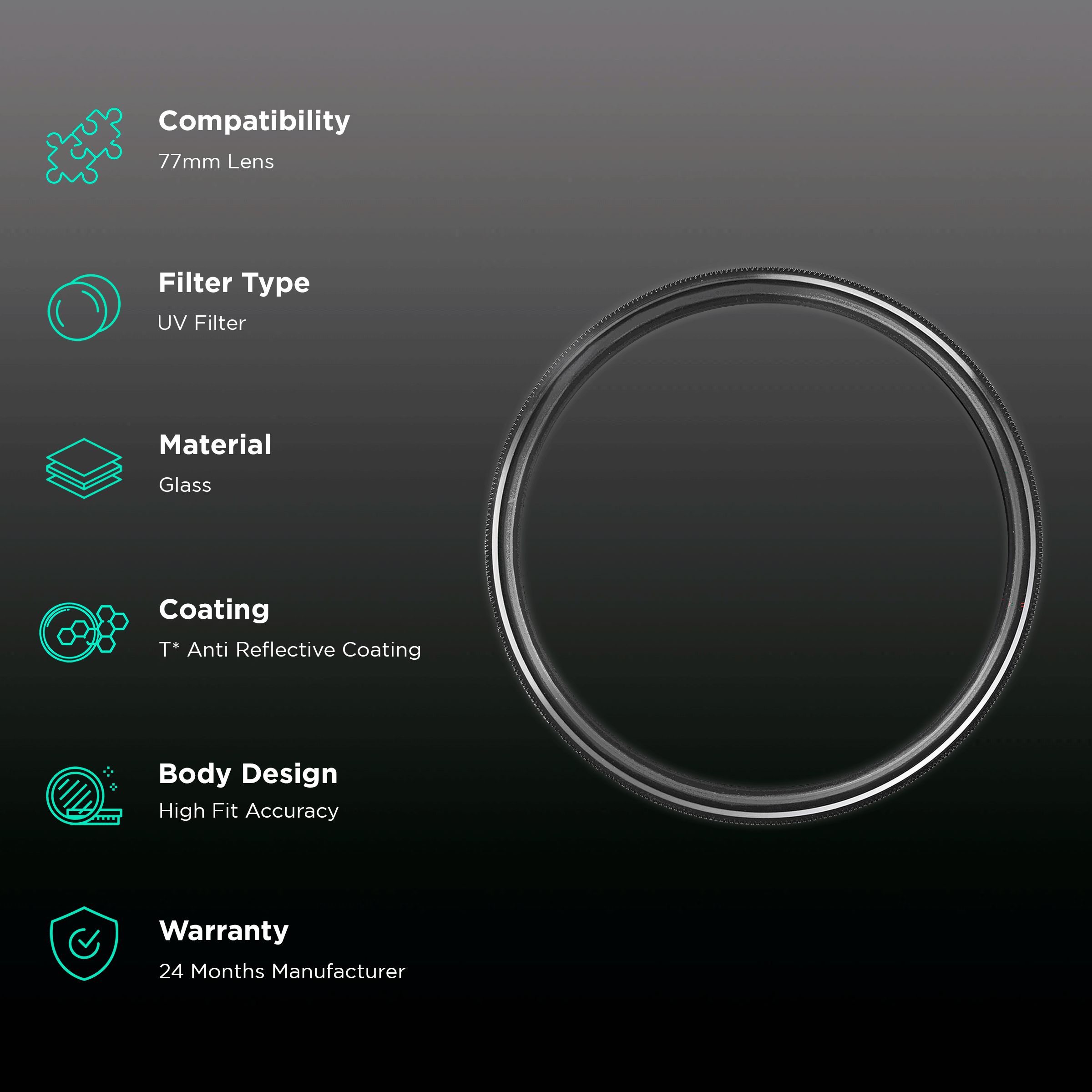 Carl Zeiss T* 77mm Camera Lens UV Filter (Anti Reflective Coating) Carl Zeiss T* 77mm Camera Lens UV Filter (Anti Reflective Coating)_2