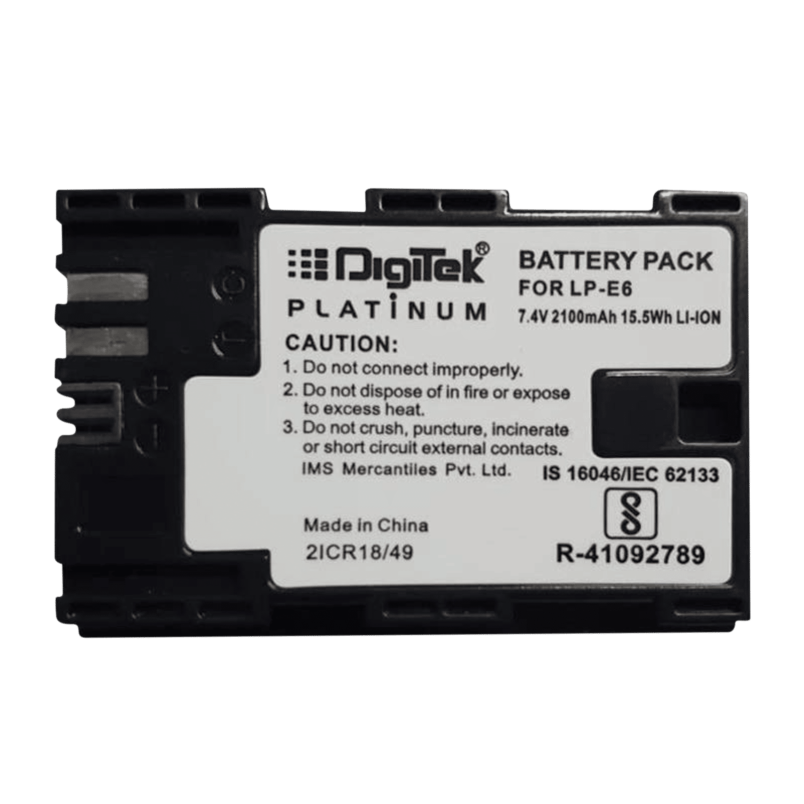DigiTek LP-E6 Platinum 2100 mAh Li-ion Rechargeable Battery for EOS SD Mark III, SD Mark II, 7D, 6D and 60D DigiTek LP-E6 Platinum 2100 mAh Li-ion Rechargeable Battery for EOS SD Mark III, SD Mark II, 7D, 6D and 60D_3