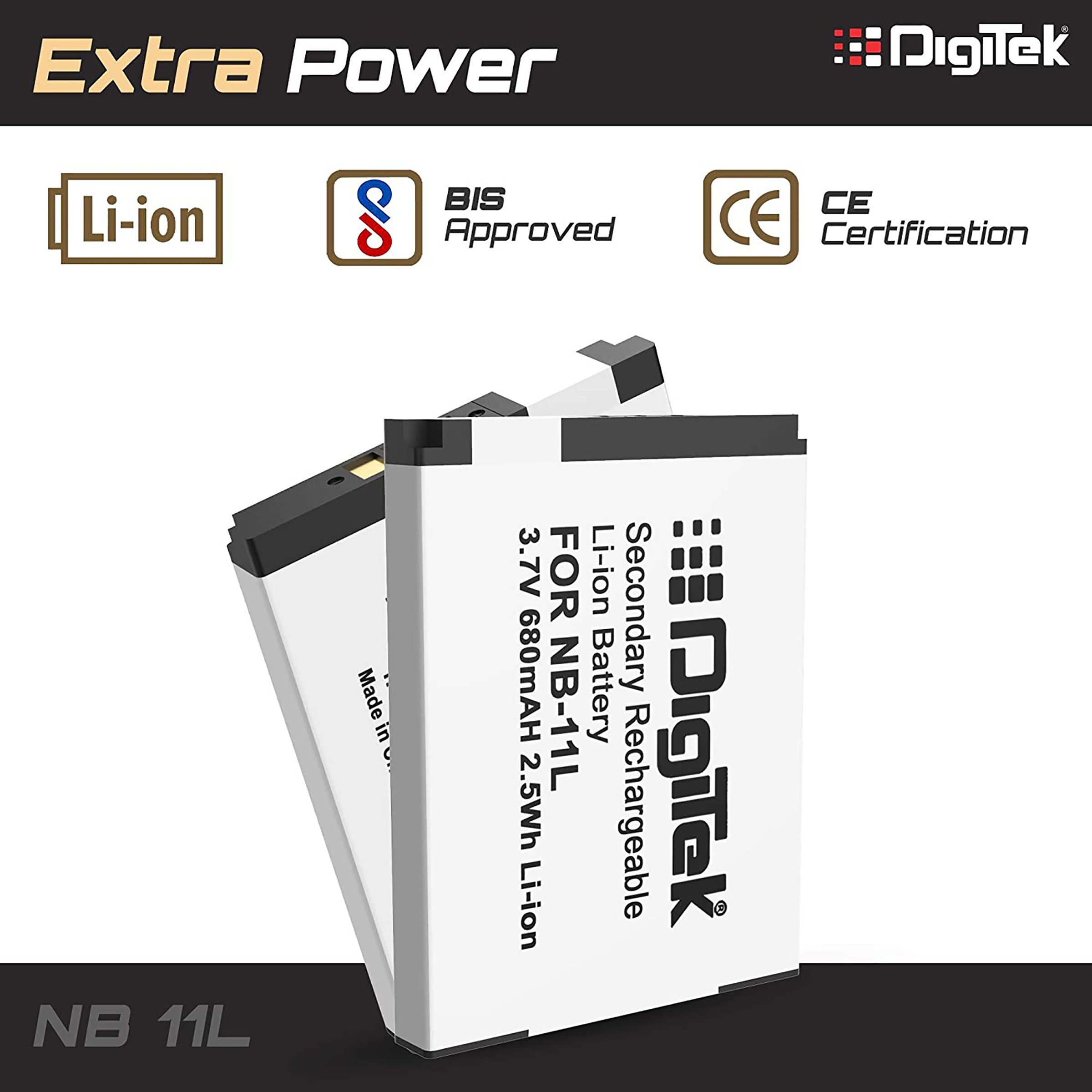 DigiTek NB-11L 680 mAh Li-ion Rechargeable Battery for IXUS 125 HS, 240 HS, PowerShot A1200, A2200 and A2300 DigiTek NB-11L 680 mAh Li-ion Rechargeable Battery for IXUS 125 HS, 240 HS, PowerShot A1200, A2200 and A2300_6