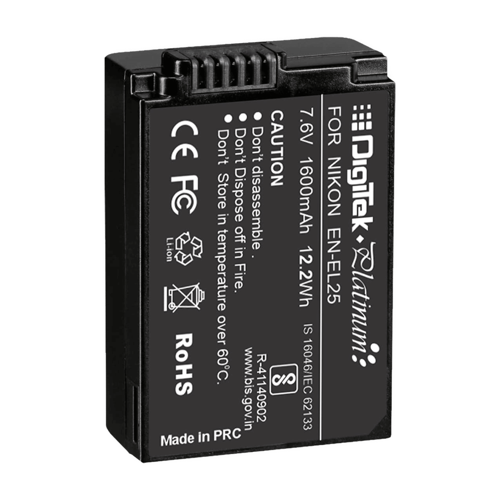 DigiTek EN-EL25 Platinum 1600 mAh Li-ion Rechargeable Battery for Z 50_3