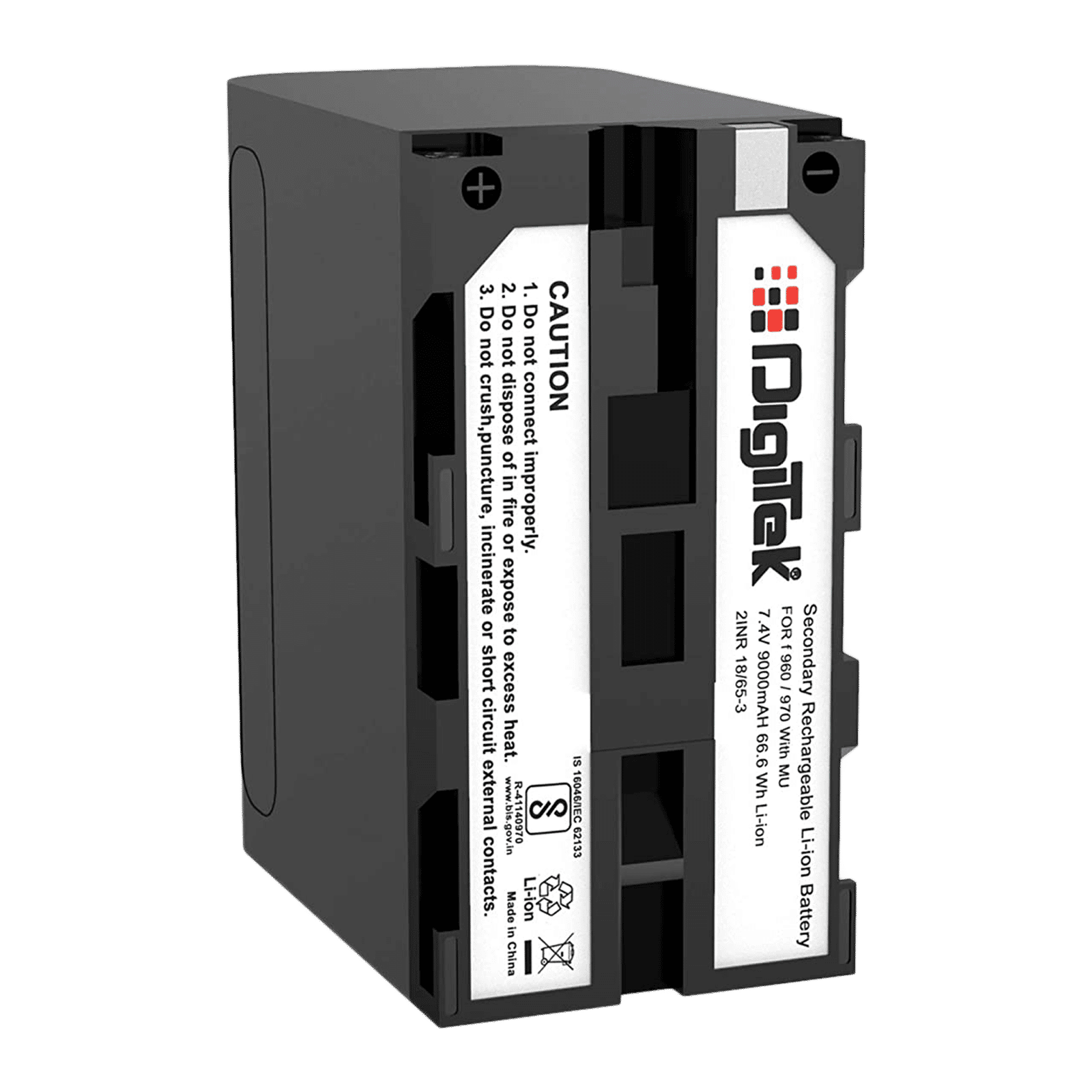 DigiTek NP-F960/970 MU 9000 mAh Li-ion Rechargeable Battery for PD150, 150P, 170, 170P, TR1, V15 and V25_1