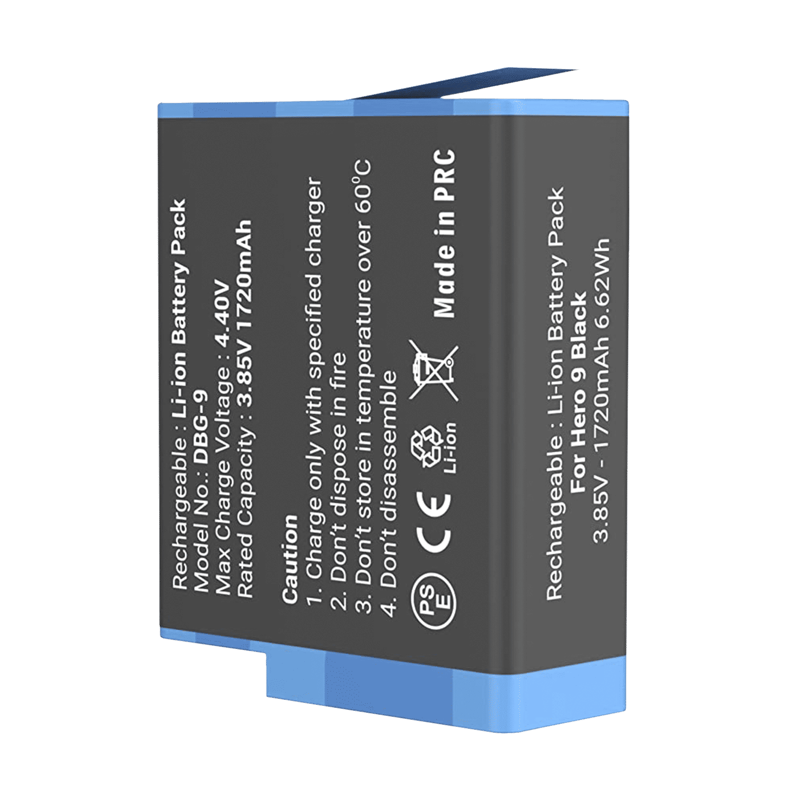 DigiTek DBG-9 1720 mAh Li-ion Rechargeable Battery for Hero9 DigiTek DBG-9 1720 mAh Li-ion Rechargeable Battery for Hero9_4