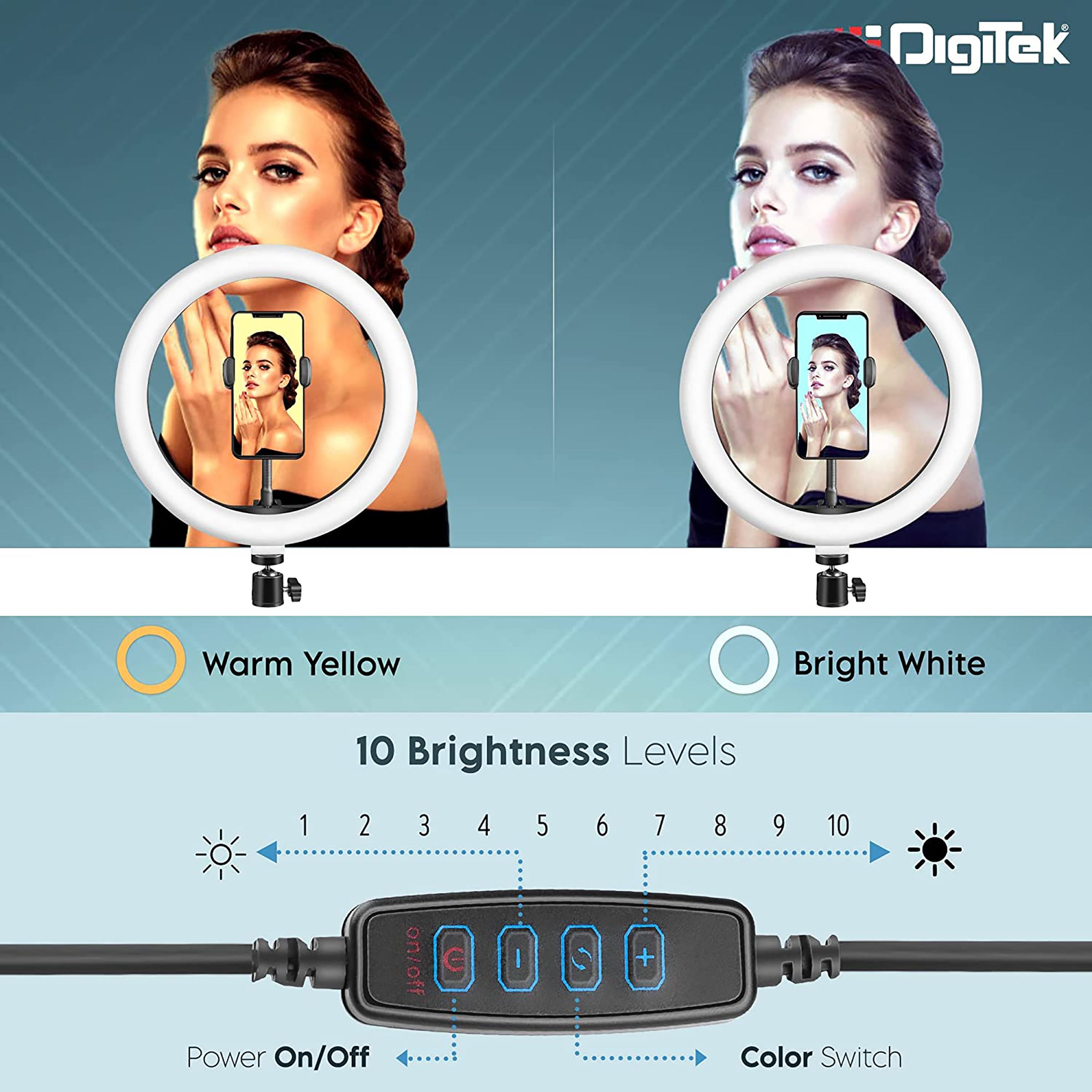 Digitek DRL-14C Ring Light with Mini Tripod for Still Photography & Videography (Adjustable Stand) Digitek DRL-14C Ring Light with Mini Tripod for Still Photography & Videography (Adjustable Stand)_10