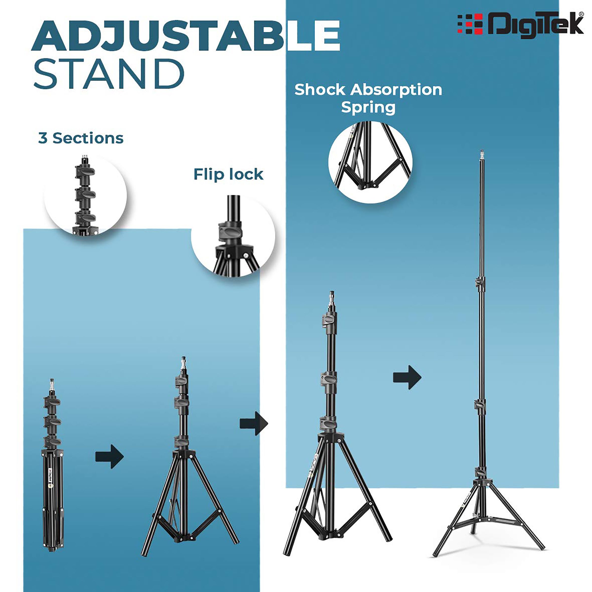 Digitek DRL 18RC Ring Light with Bluetooth Remote, Tripod & Bag for Photography, Videography & Makeup (Lightweight & Portable) Digitek DRL 18RC Ring Light with Bluetooth Remote, Tripod & Bag for Photography, Videography & Makeup (Lightweight & Portable)_12