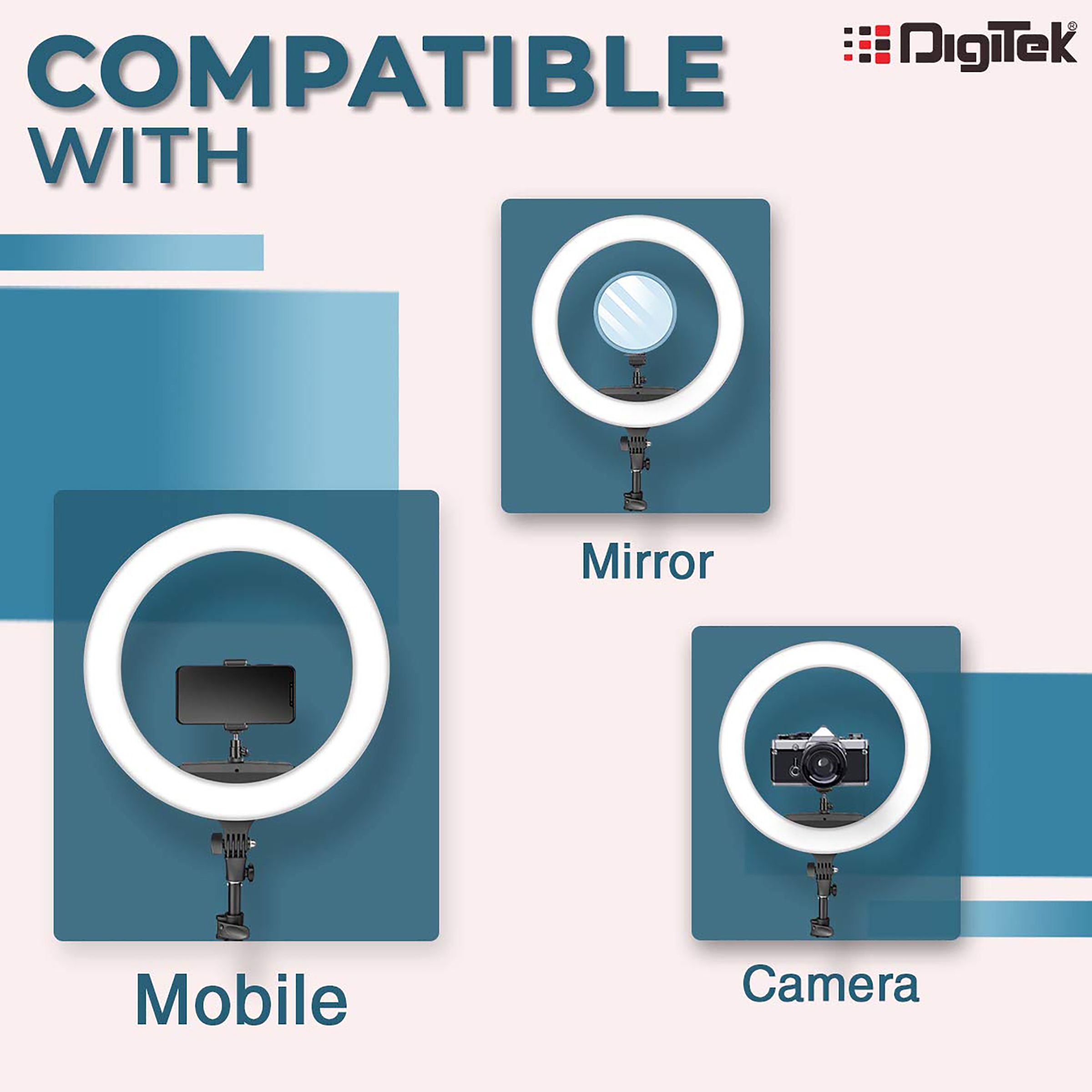 Digitek DRL 18RC Ring Light with Bluetooth Remote, Tripod & Bag for Photography, Videography & Makeup (Lightweight & Portable) Digitek DRL 18RC Ring Light with Bluetooth Remote, Tripod & Bag for Photography, Videography & Makeup (Lightweight & Portable)_13