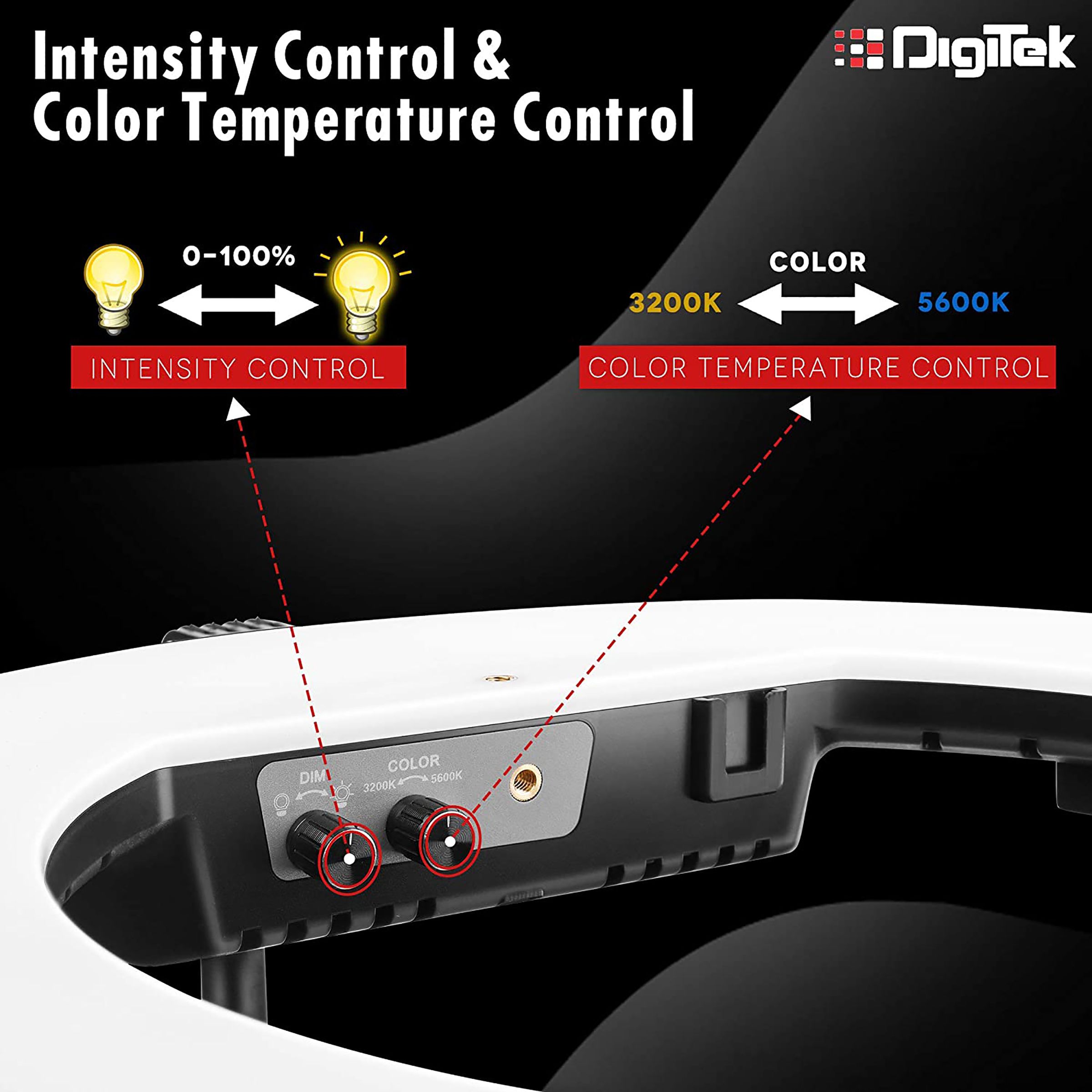 Digitek DRL-18 Ring Light with Mobile Holder, Carry Bag for Photography & Videography (Dimmable Lighting) Digitek DRL-18 Ring Light with Mobile Holder, Carry Bag for Photography & Videography (Dimmable Lighting)_4