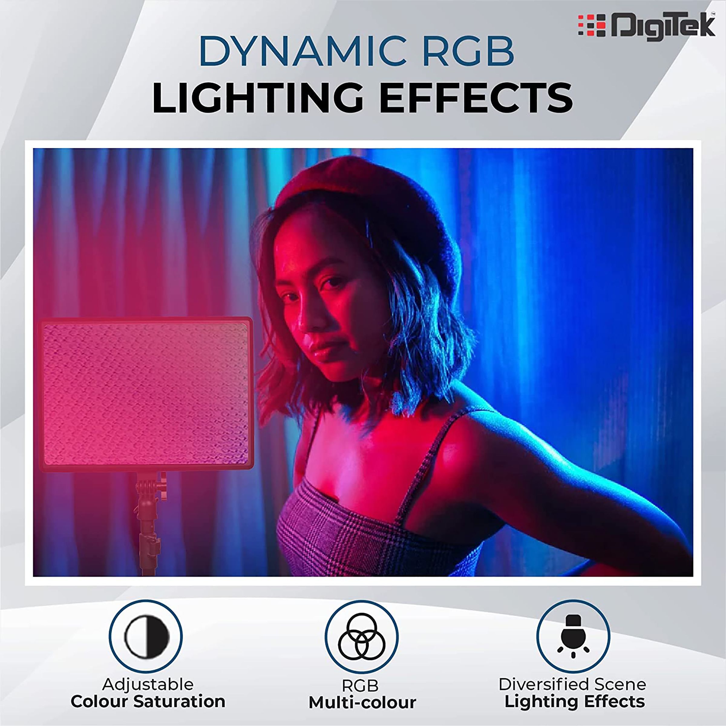 Digitek D556 RGB LED Video Light with Remote for Still Photography (Bi-Color & RGB Effects) Digitek D556 RGB LED Video Light with Remote for Still Photography (Bi-Color & RGB Effects)_8