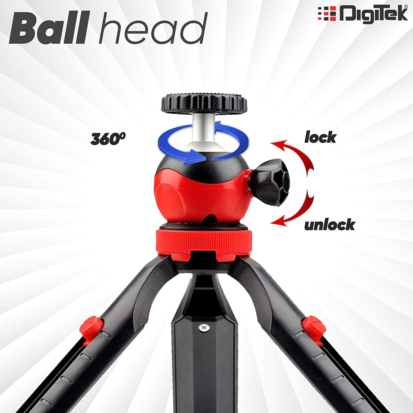 DigiTek DTR 200 MT 20cm Adjustable Mini Tripod for Mobile and Camera (Anti Skid Rubber Feet, Black) DigiTek DTR 200 MT 20cm Adjustable Mini Tripod for Mobile and Camera (Anti Skid Rubber Feet, Black)_9