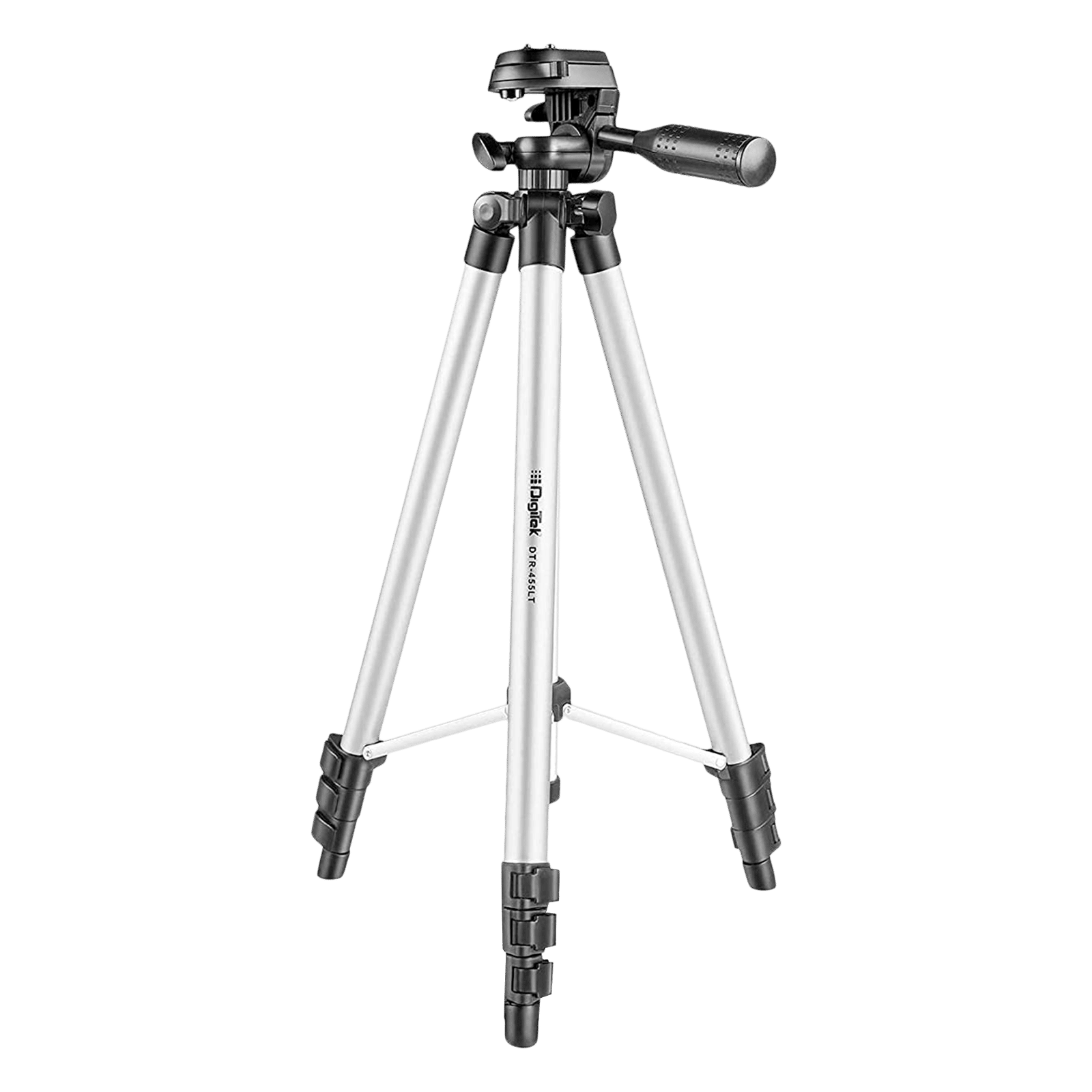 DigiTek DTR 455 LT 130cm Adjustable Tripod for Mobile and Camera (3 Way Head with Adjustable Pan, Black) DigiTek DTR 455 LT 130cm Adjustable Tripod for Mobile and Camera (3 Way Head with Adjustable Pan, Black)_1