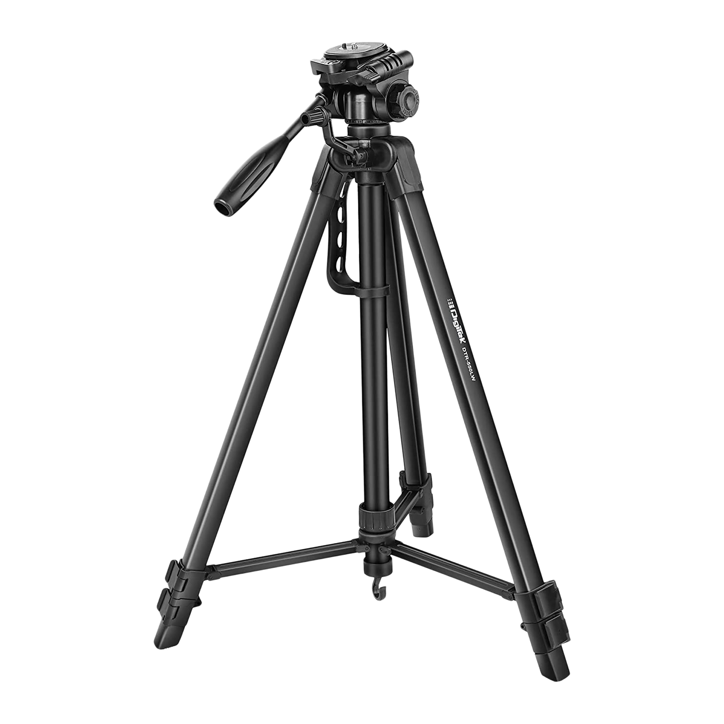 DigiTek DTR 550 LW 170cm Adjustable Tripod for Mobile and Camera (3 Way Head with Adjustable Pan, Black) DigiTek DTR 550 LW 170cm Adjustable Tripod for Mobile and Camera (3 Way Head with Adjustable Pan, Black)_1