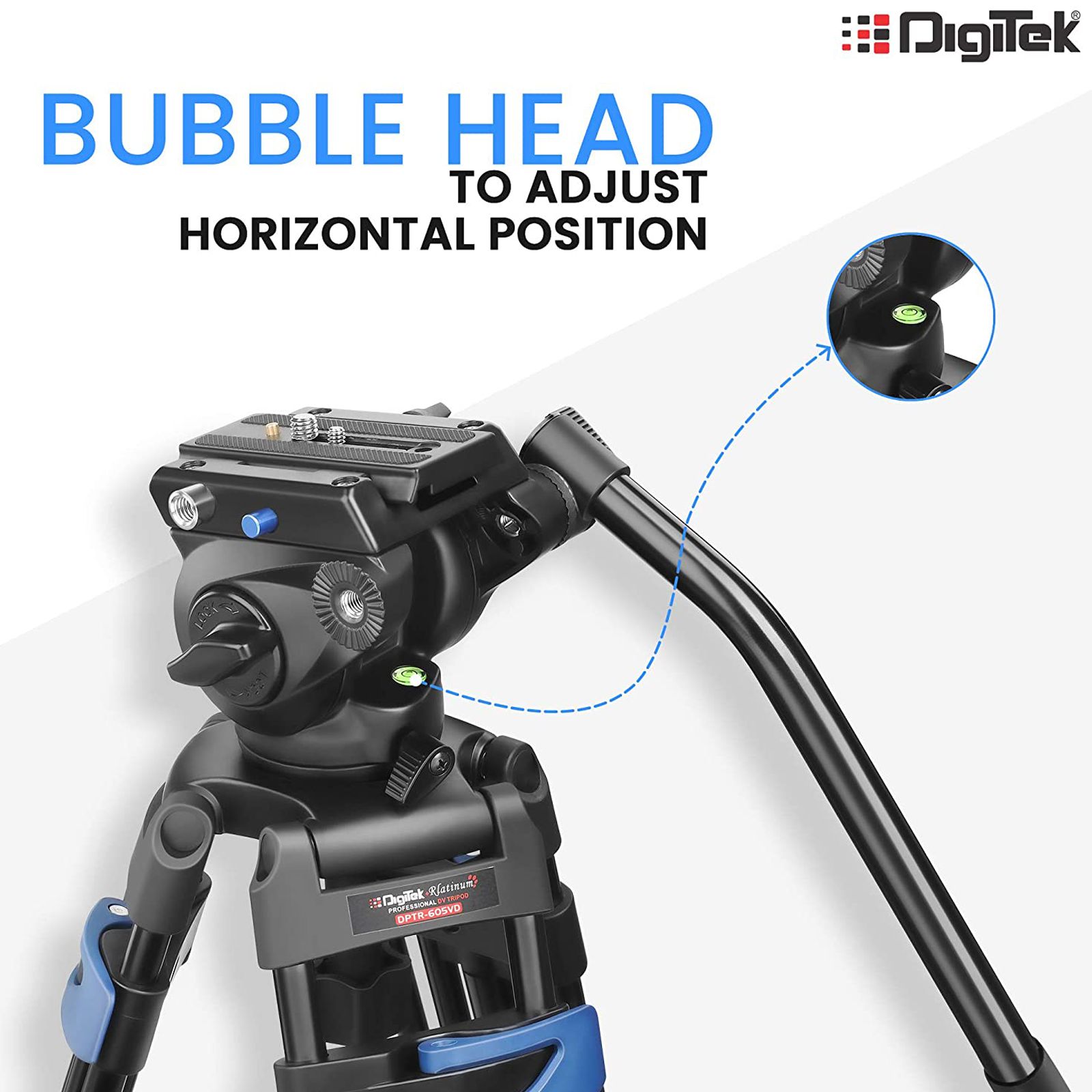 DigiTek Platinum DPTR 605 VD 183cm Adjustable Tripod for Camera (2 Way Head with Adjustable Pan, Black) DigiTek Platinum DPTR 605 VD 183cm Adjustable Tripod for Camera (2 Way Head with Adjustable Pan, Black)_7