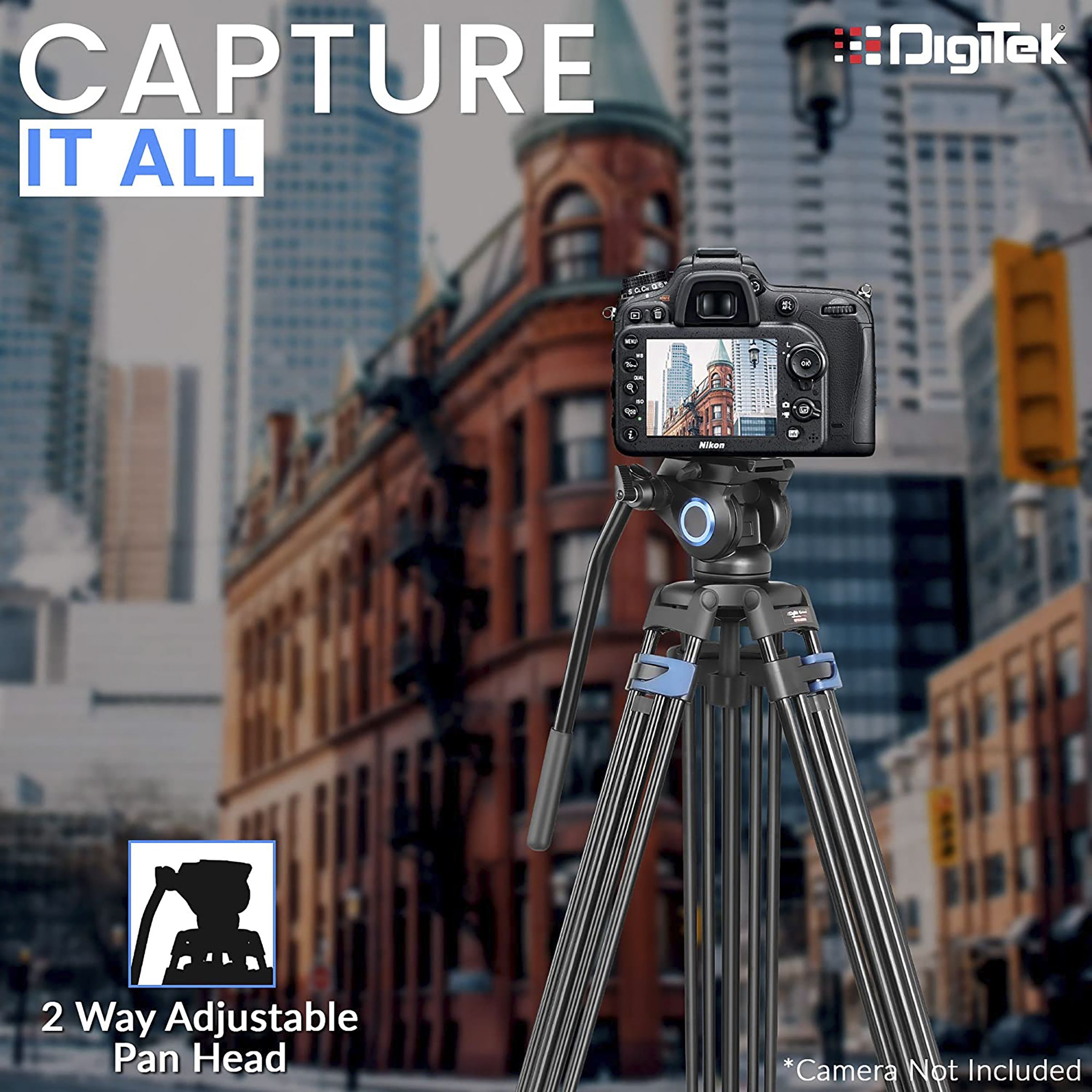 DigiTek Platinum DPTR 605 VD 183cm Adjustable Tripod for Camera (2 Way Head with Adjustable Pan, Black) DigiTek Platinum DPTR 605 VD 183cm Adjustable Tripod for Camera (2 Way Head with Adjustable Pan, Black)_9