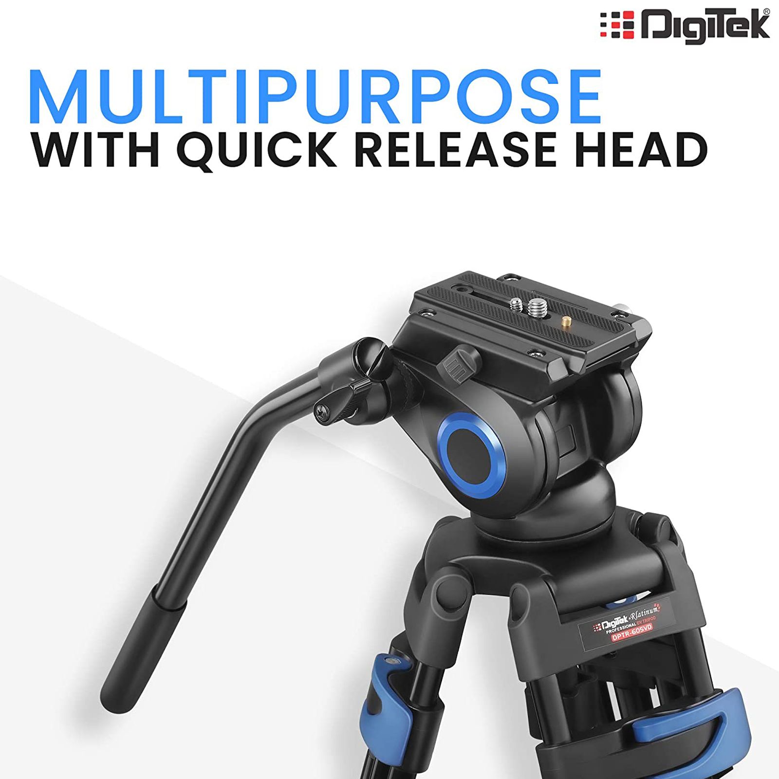 DigiTek Platinum DPTR 605 VD 183cm Adjustable Tripod for Camera (2 Way Head with Adjustable Pan, Black) DigiTek Platinum DPTR 605 VD 183cm Adjustable Tripod for Camera (2 Way Head with Adjustable Pan, Black)_11