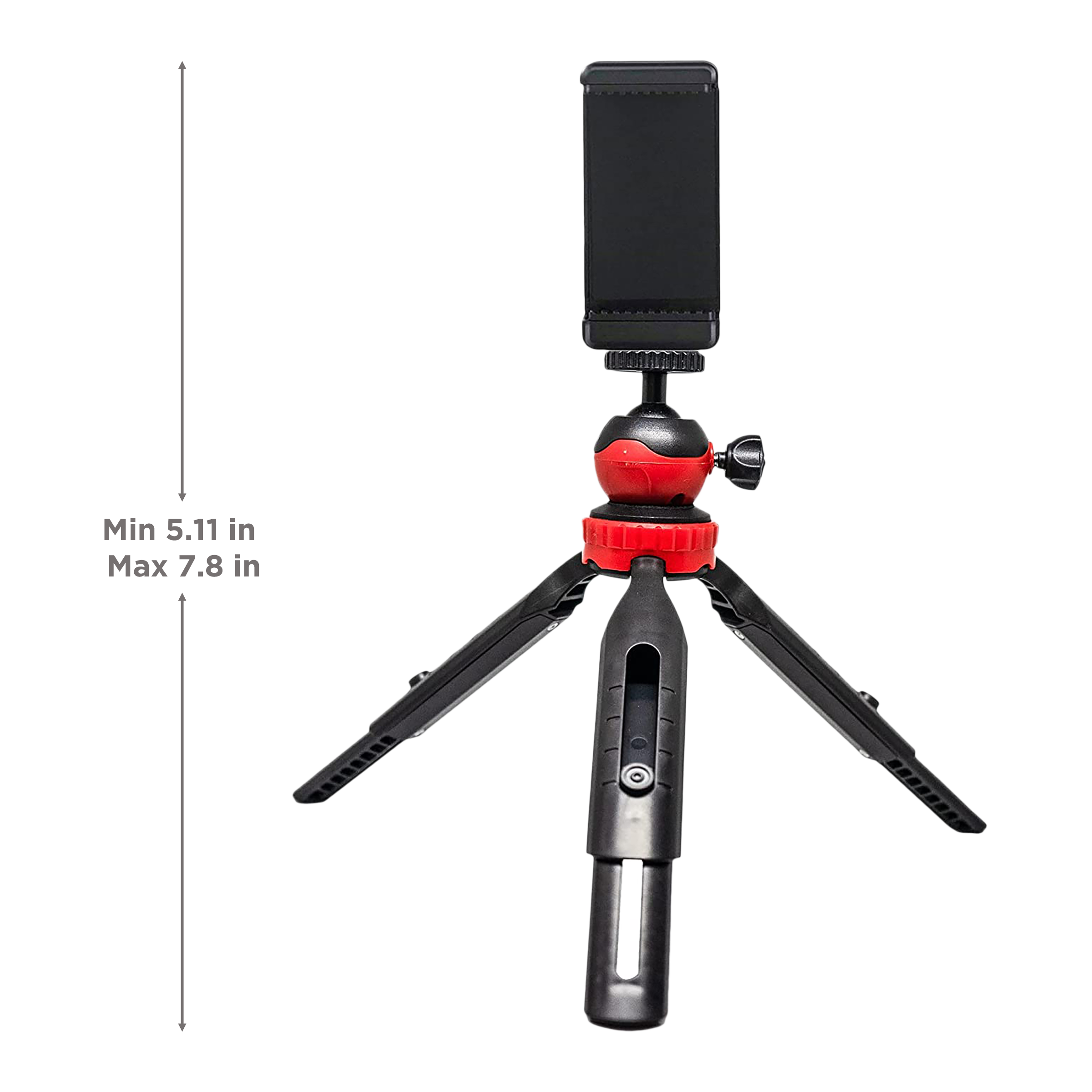 HIFFIN HF-350 19.81cm Adjustable Mini Tripod for Mobile and Camera (Anti Skid Feet, Black)_3