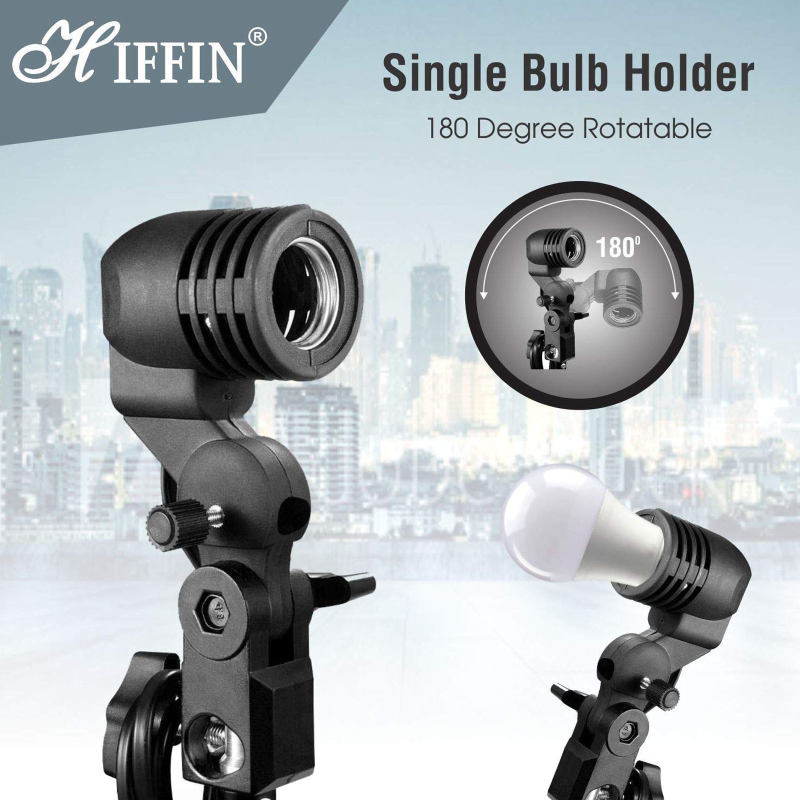 HIFFIN E27 Studio Single Holder Umbrella Lighting Kit (Supports Up to 6000 g)_3