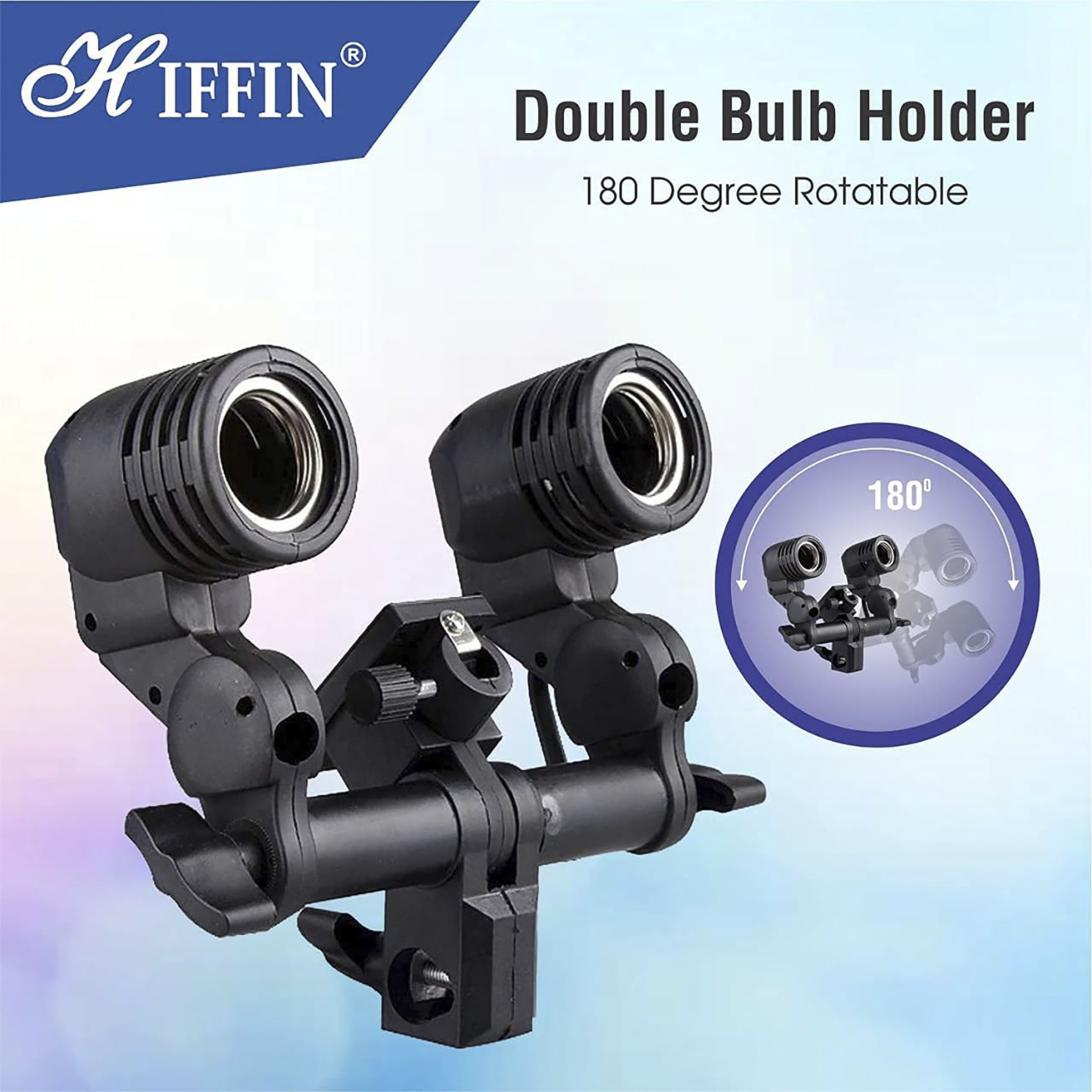 HIFFIN E27 Studio Single Holder Umbrella Lighting Kit (Supports Up to 6000 g)_5