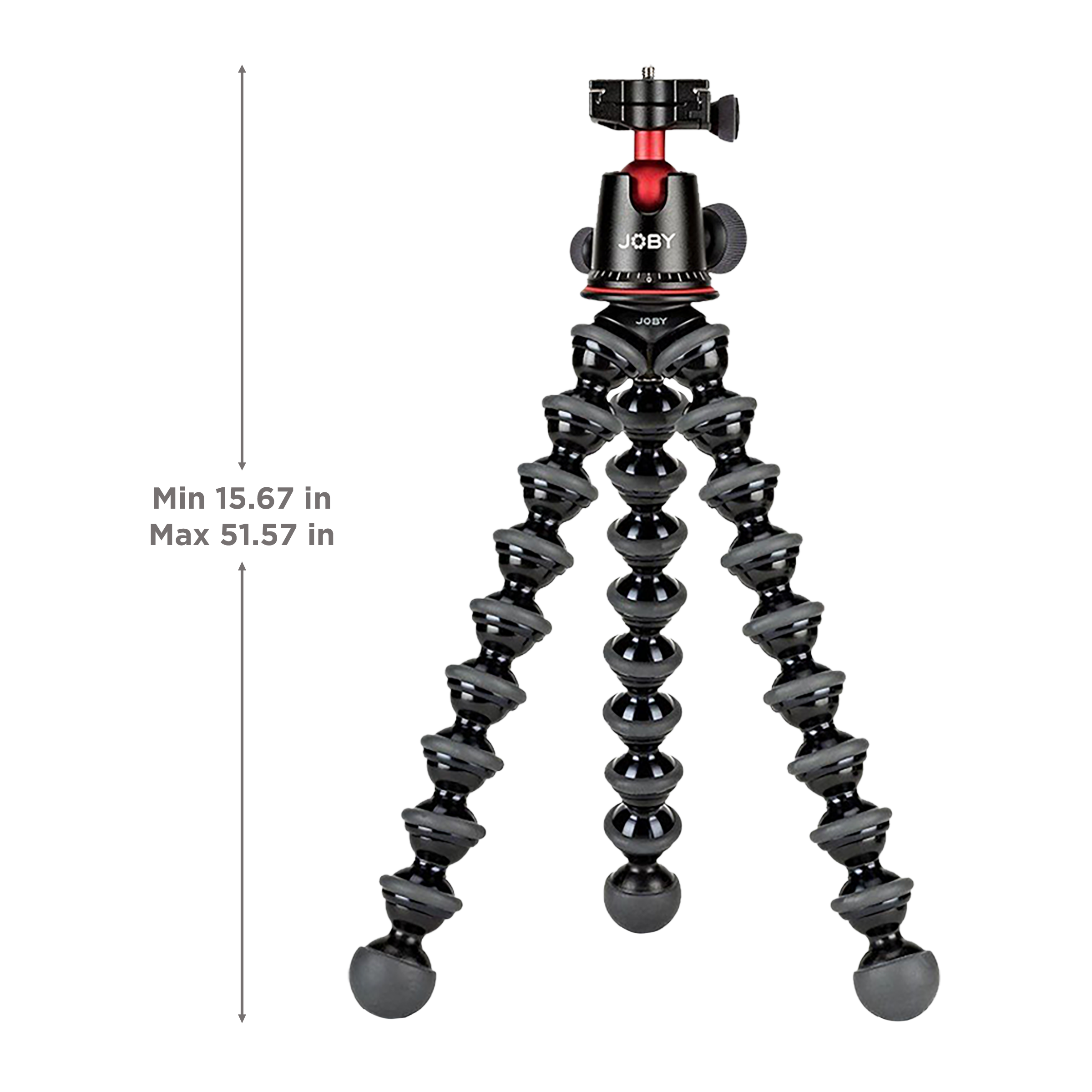 JOBY JB01760-BWW 131cm Adjustable Tripod for Mobile and Camera (Knob Locking Mechanism, Black) JOBY JB01760-BWW 131cm Adjustable Tripod for Mobile and Camera (Knob Locking Mechanism, Black)_3