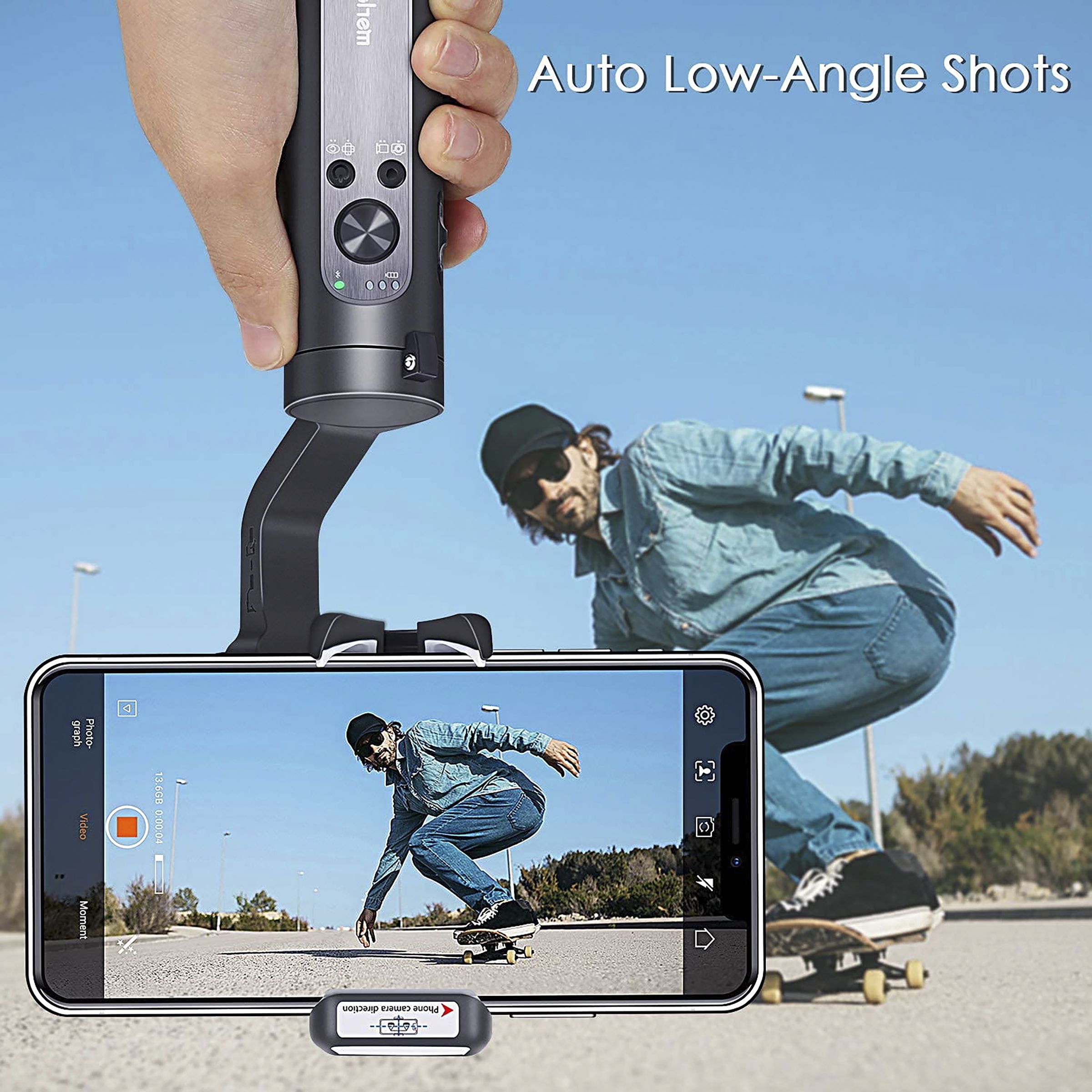 Hohem iSteady X 3-Axis Gimbal for Mobile (iSteady 3.0 Stabilization, Black) Hohem iSteady X 3-Axis Gimbal for Mobile (iSteady 3.0 Stabilization, Black)_6