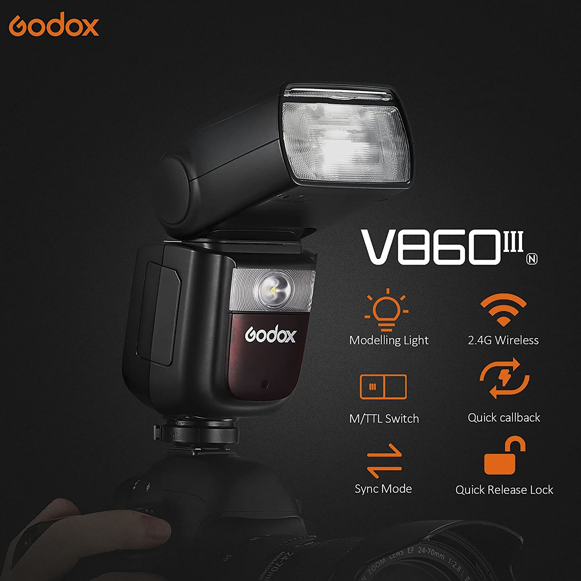 Godox V860IIIN Kit Camera Flash for Nikon (Quick Release Lock) Godox V860IIIN Kit Camera Flash for Nikon (Quick Release Lock)_5