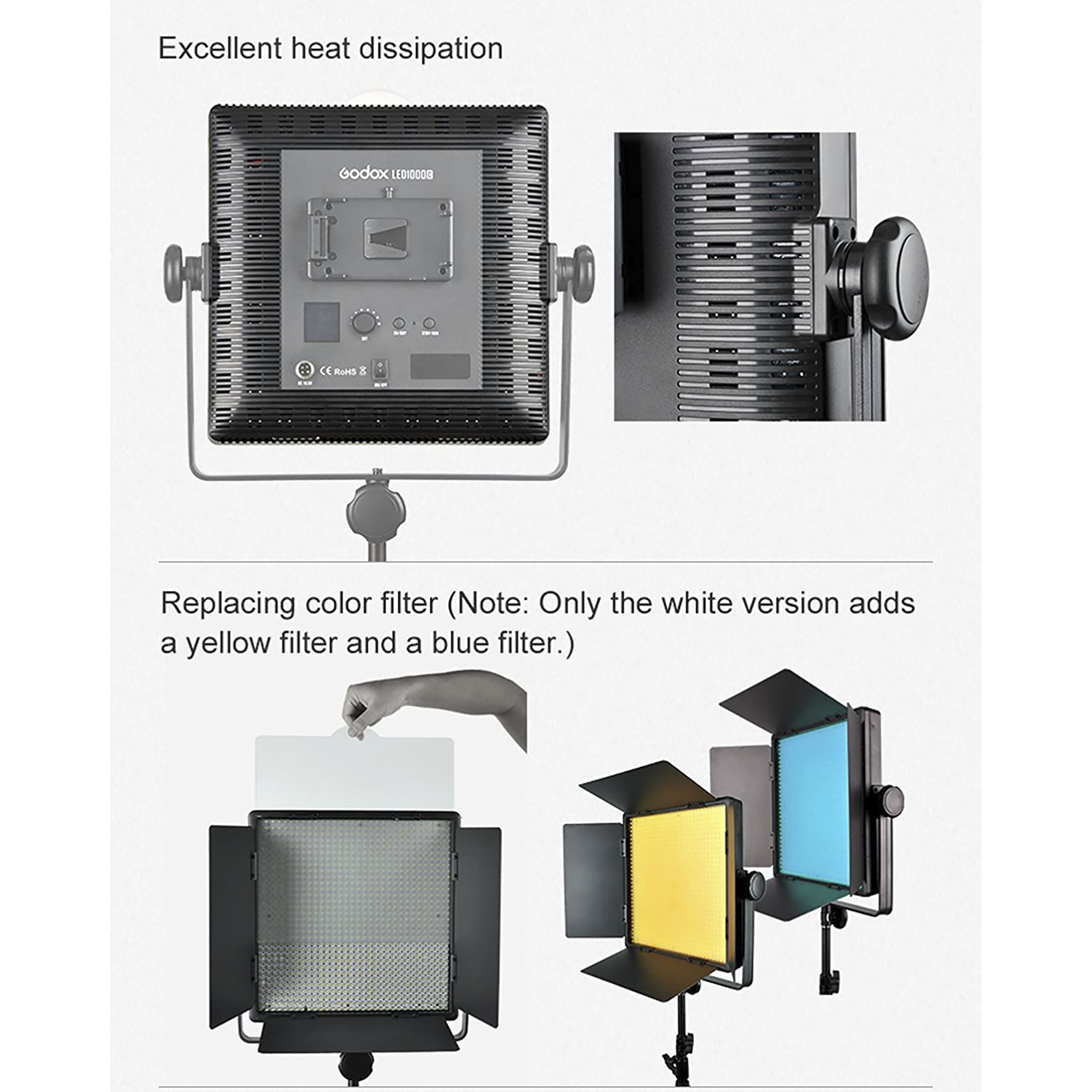 Godox 1000C Video Light with Remote for Still Photography & Videography (LCD Panel)_13