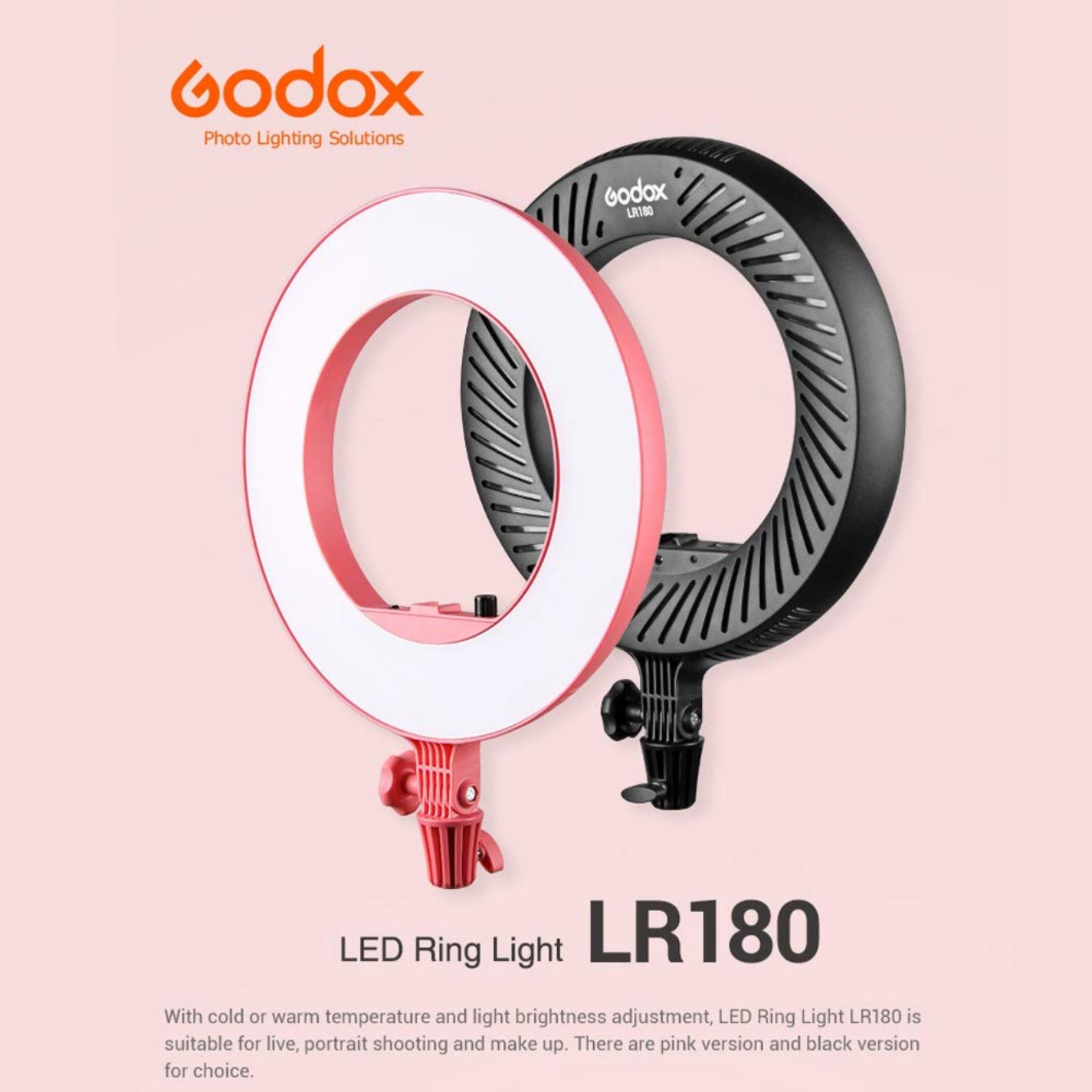Godox LR180 Ring Light with Mobile Holder for Still Photography & Videography (180 LED Beads) Godox LR180 Ring Light with Mobile Holder for Still Photography & Videography (180 LED Beads)_8
