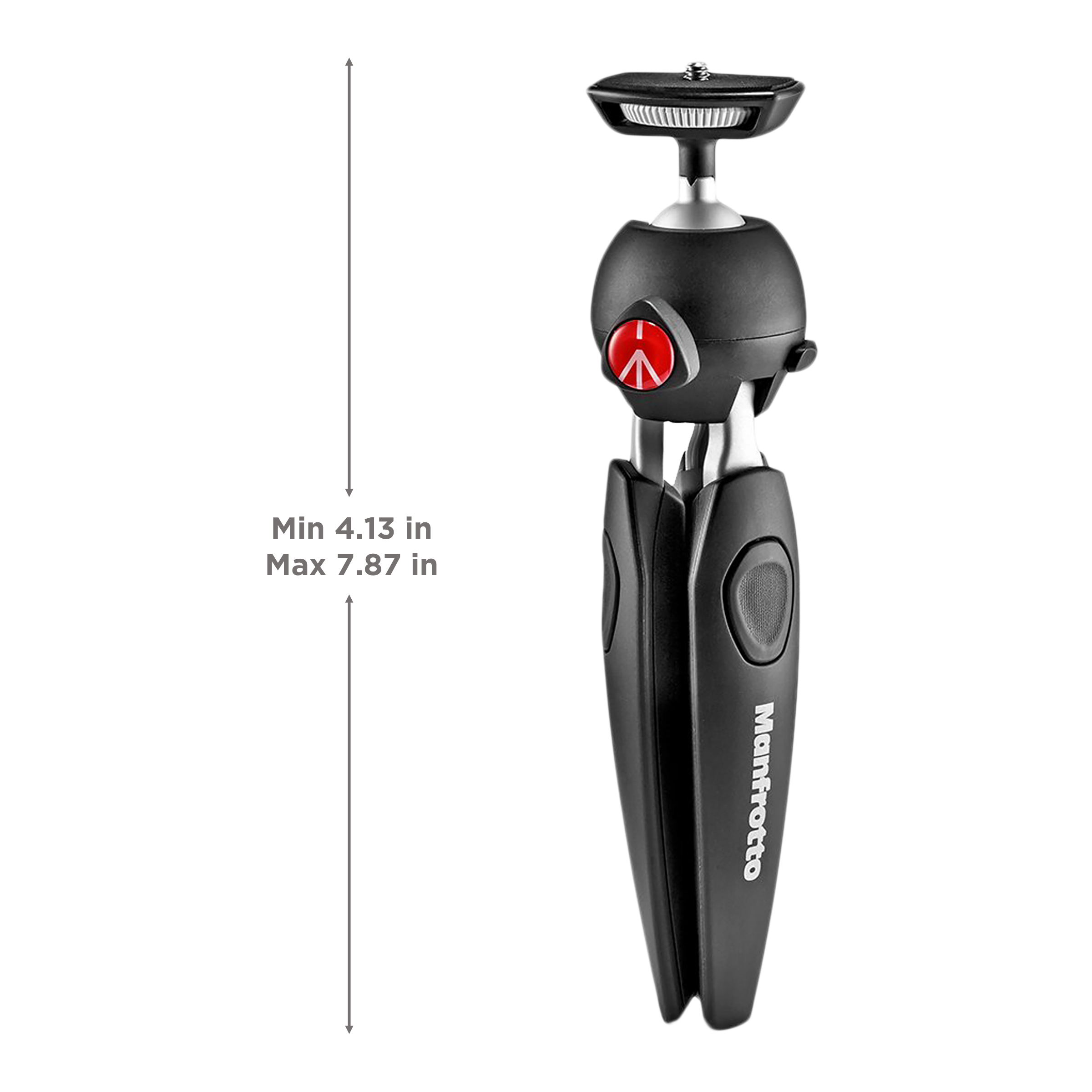 Manfrotto PIXI EVO 2-Section 20cm Adjustable Mini Tripod for Mobile and Camera (90 Degree Tilt, Black) Manfrotto PIXI EVO 2-Section 20cm Adjustable Mini Tripod for Mobile and Camera (90 Degree Tilt, Black)_3