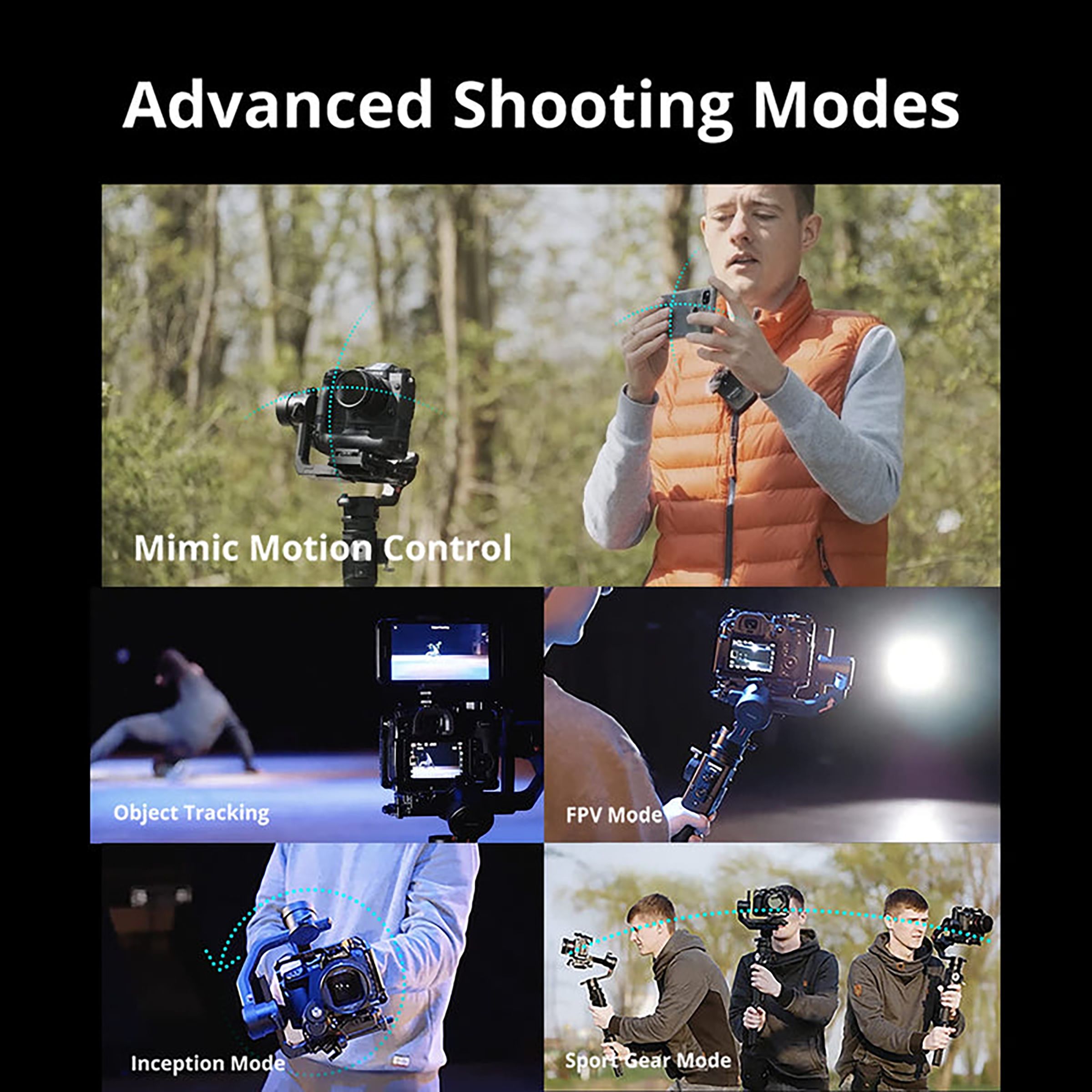MOZA Air 2S 3-Axis Gimbal for Camera (4.2kg Tested Payload, Black)_5