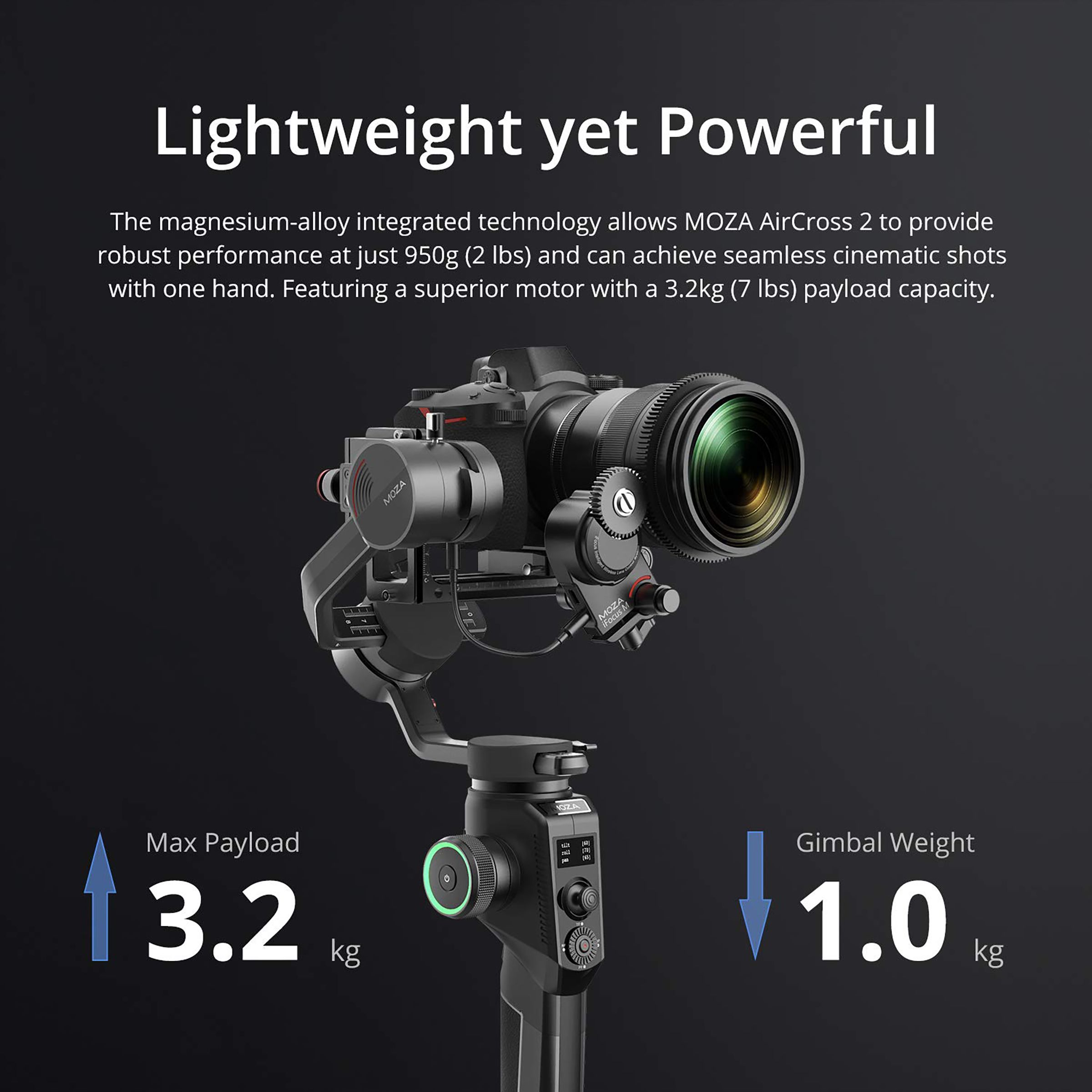 MOZA AirCross 2 Pro Gimbal for Camera (AI Calculation Function, Black)_11