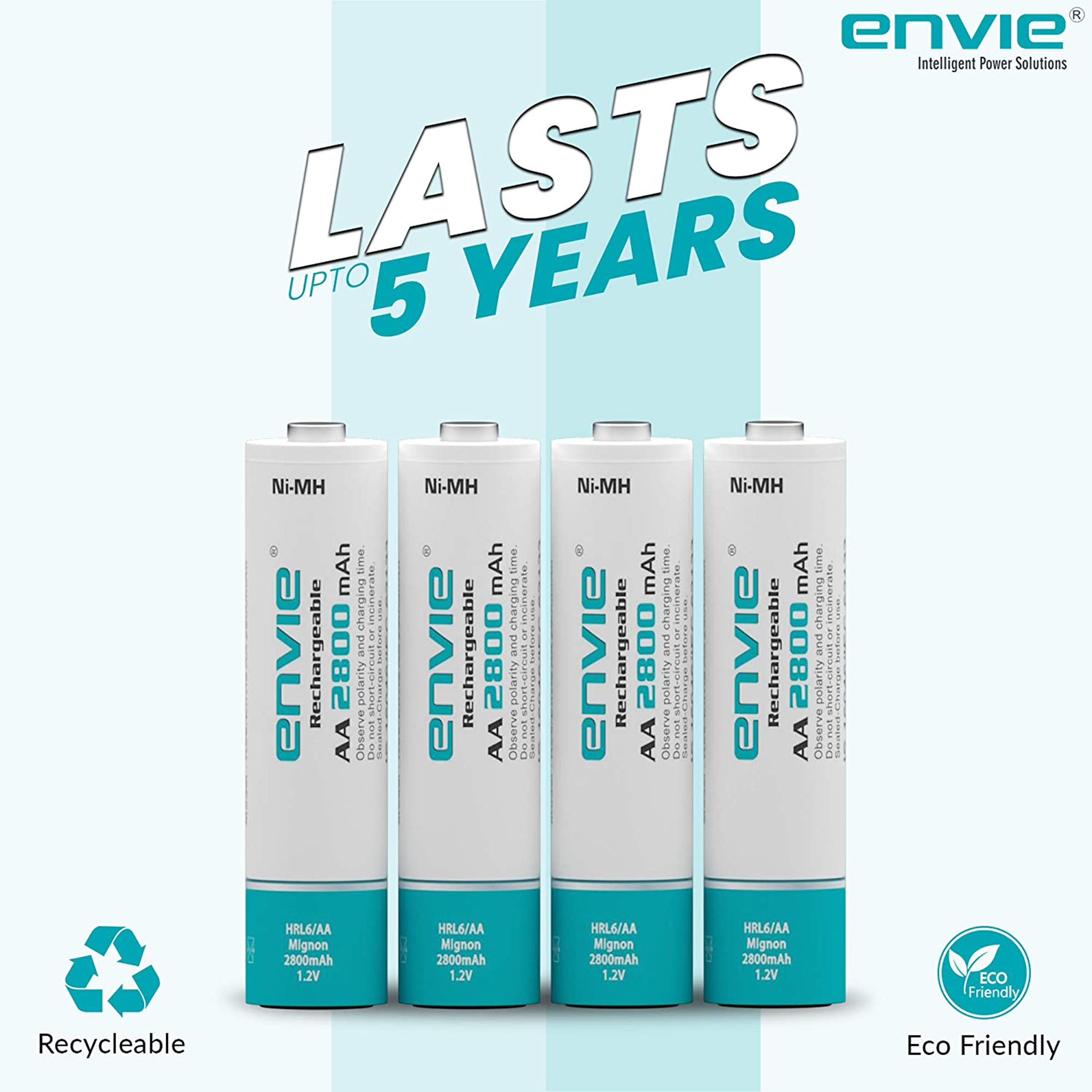 envie AA2800 4PL 2800 mAh Ni-MH AA Rechargeable Battery (Pack of 4)_9
